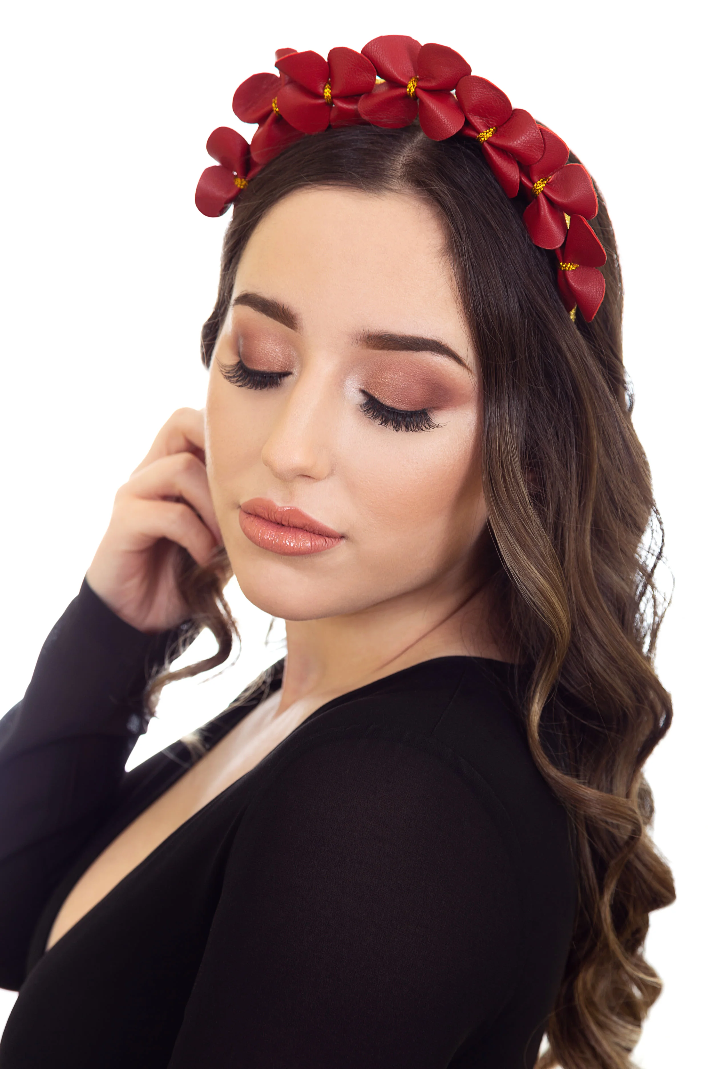Red Fascinator For Races