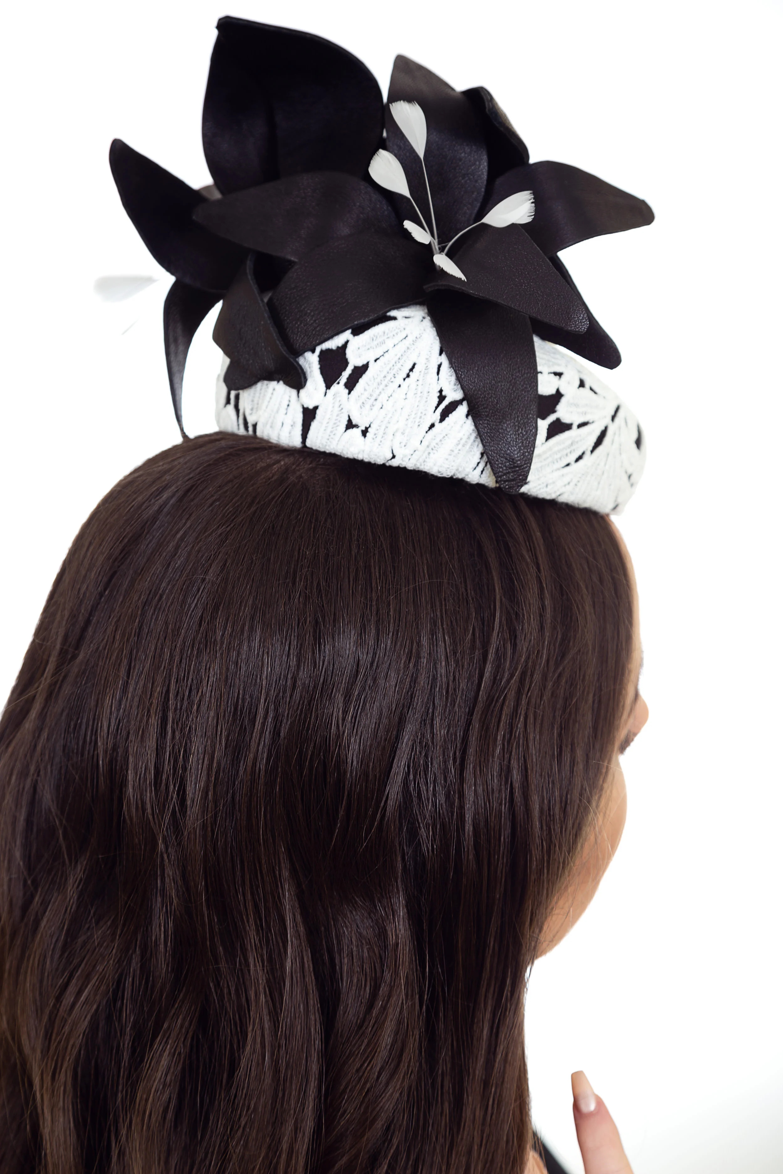 Black and White Mini Hat