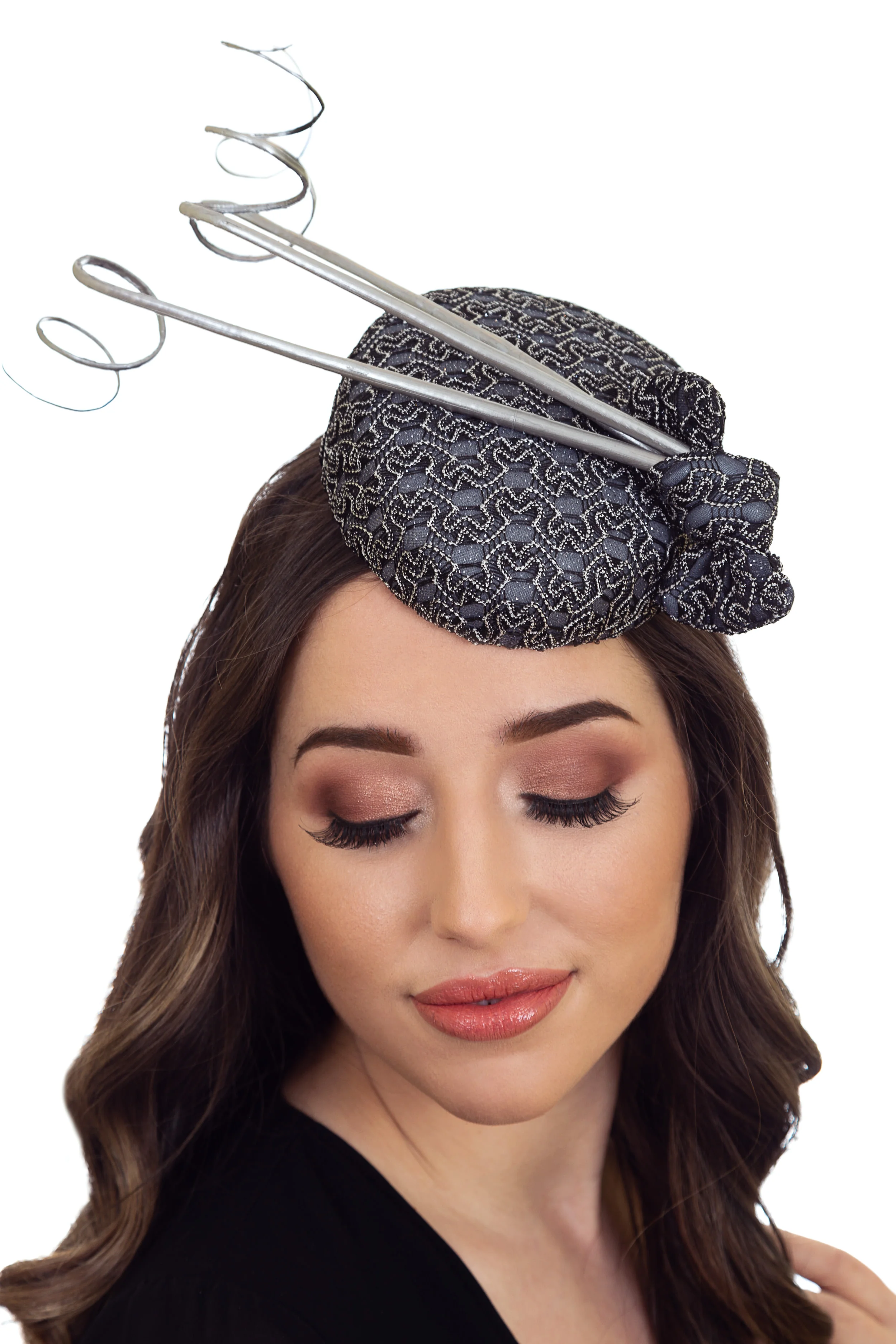 Black and Silver Mini Hat