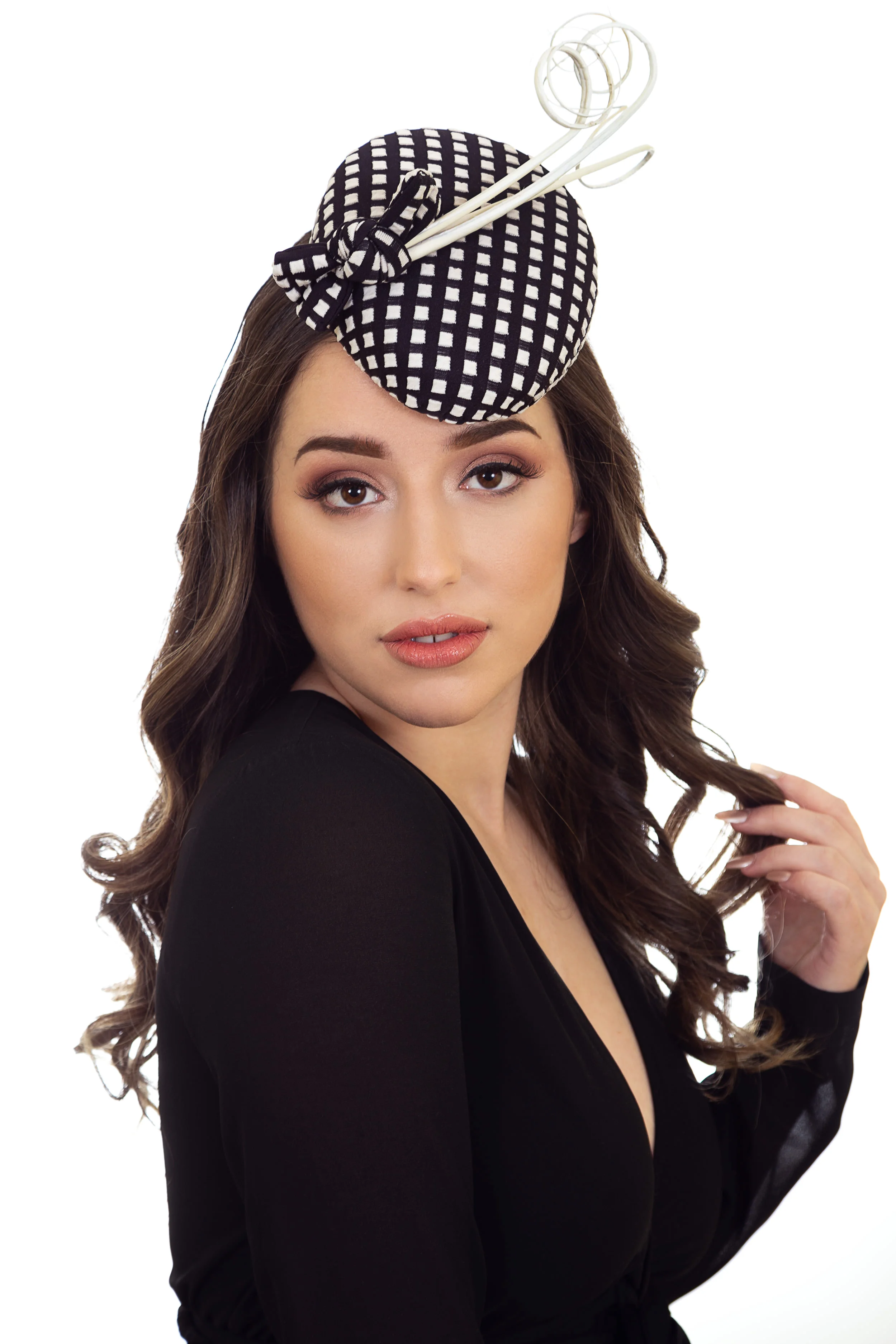 Black and White Mini Hat