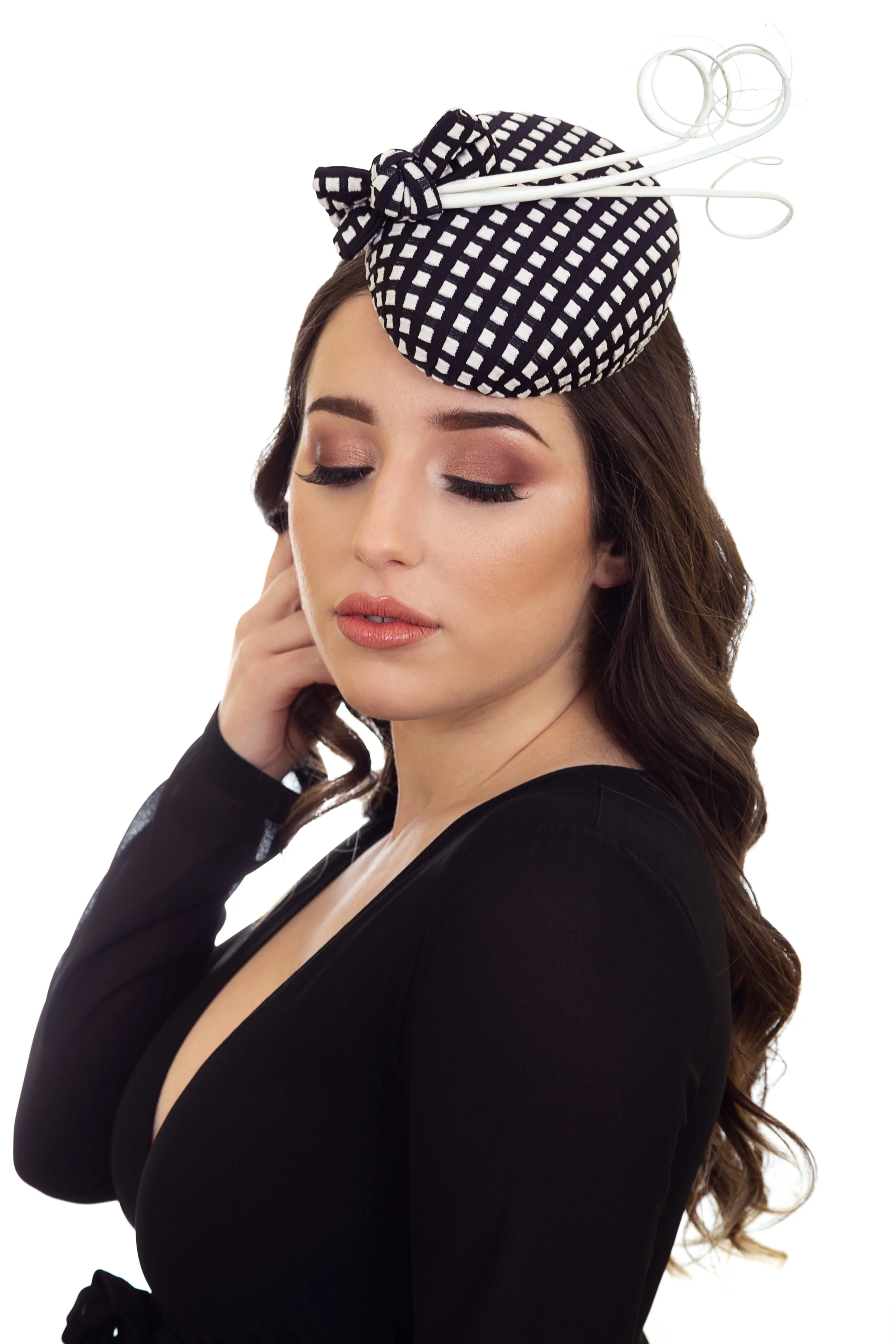 Black and White Fascinator Hat