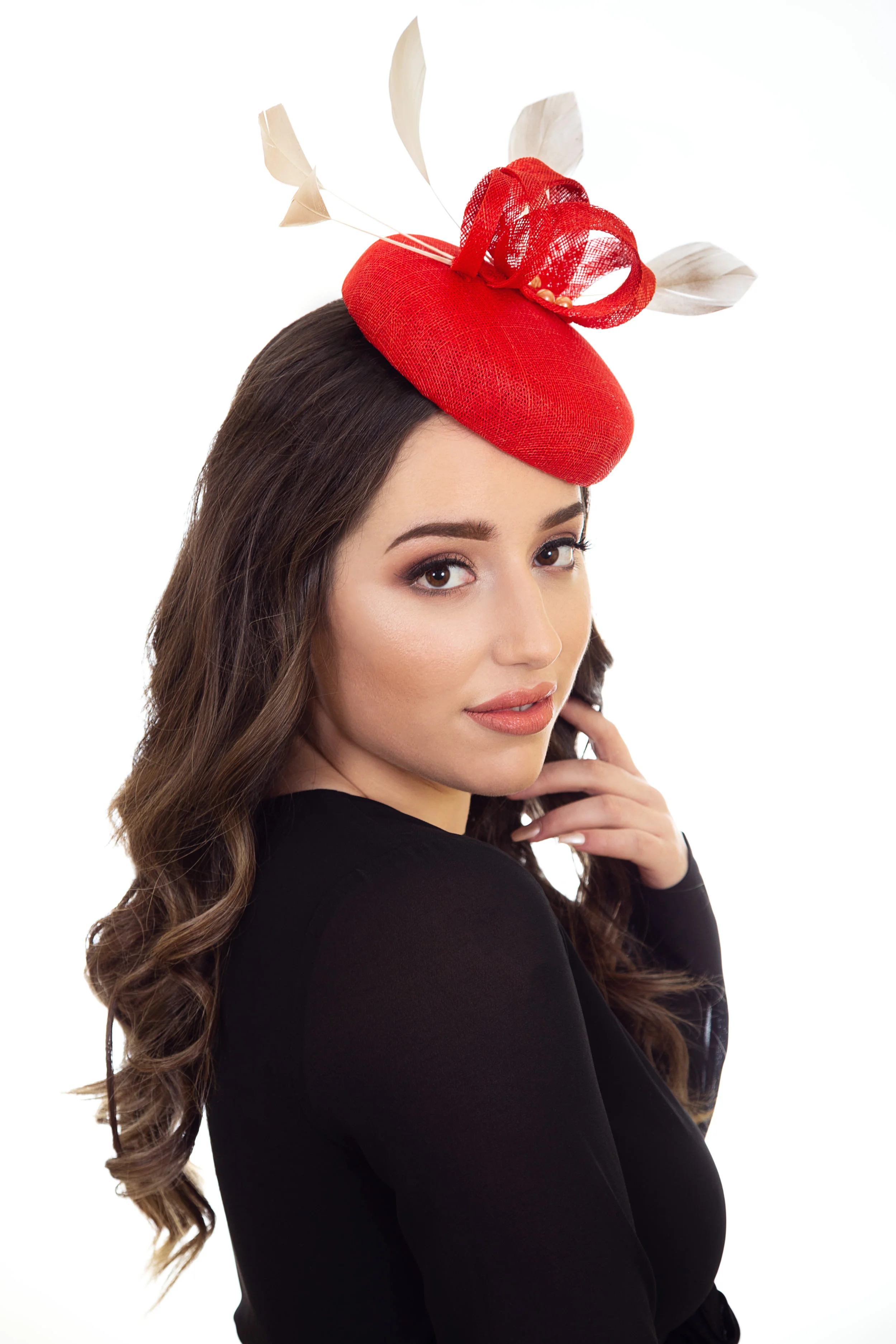 Red Fascinator Hat