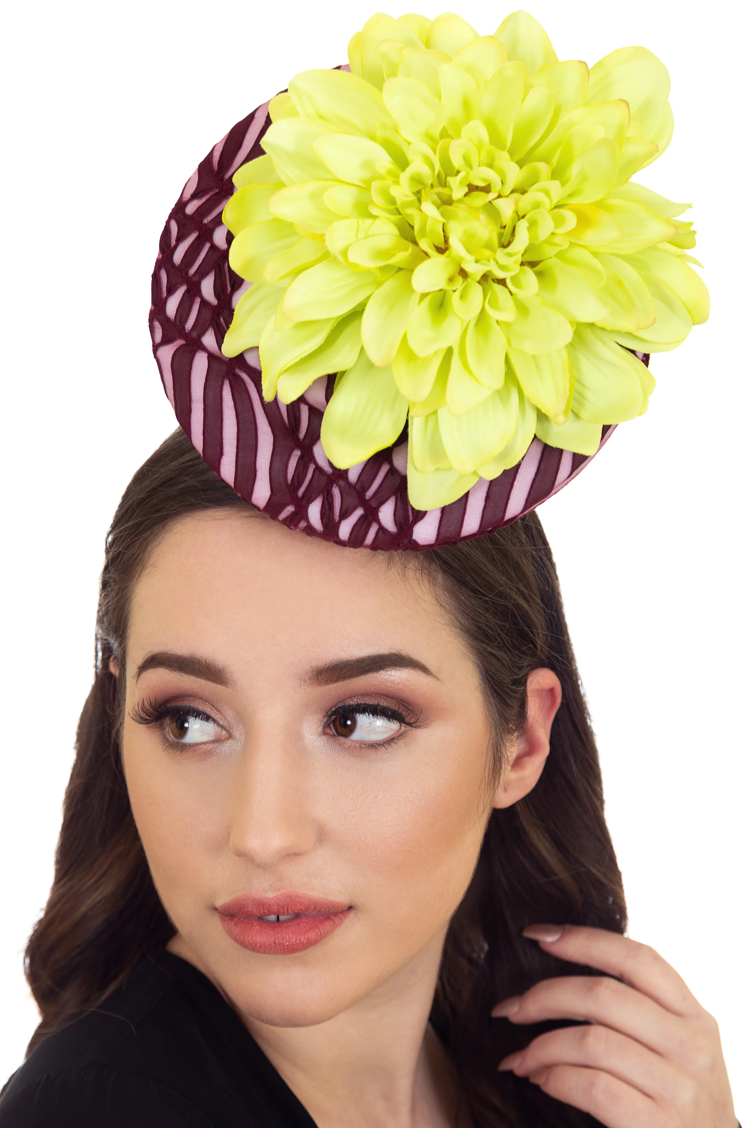 Purple and Green Fascinator Hat