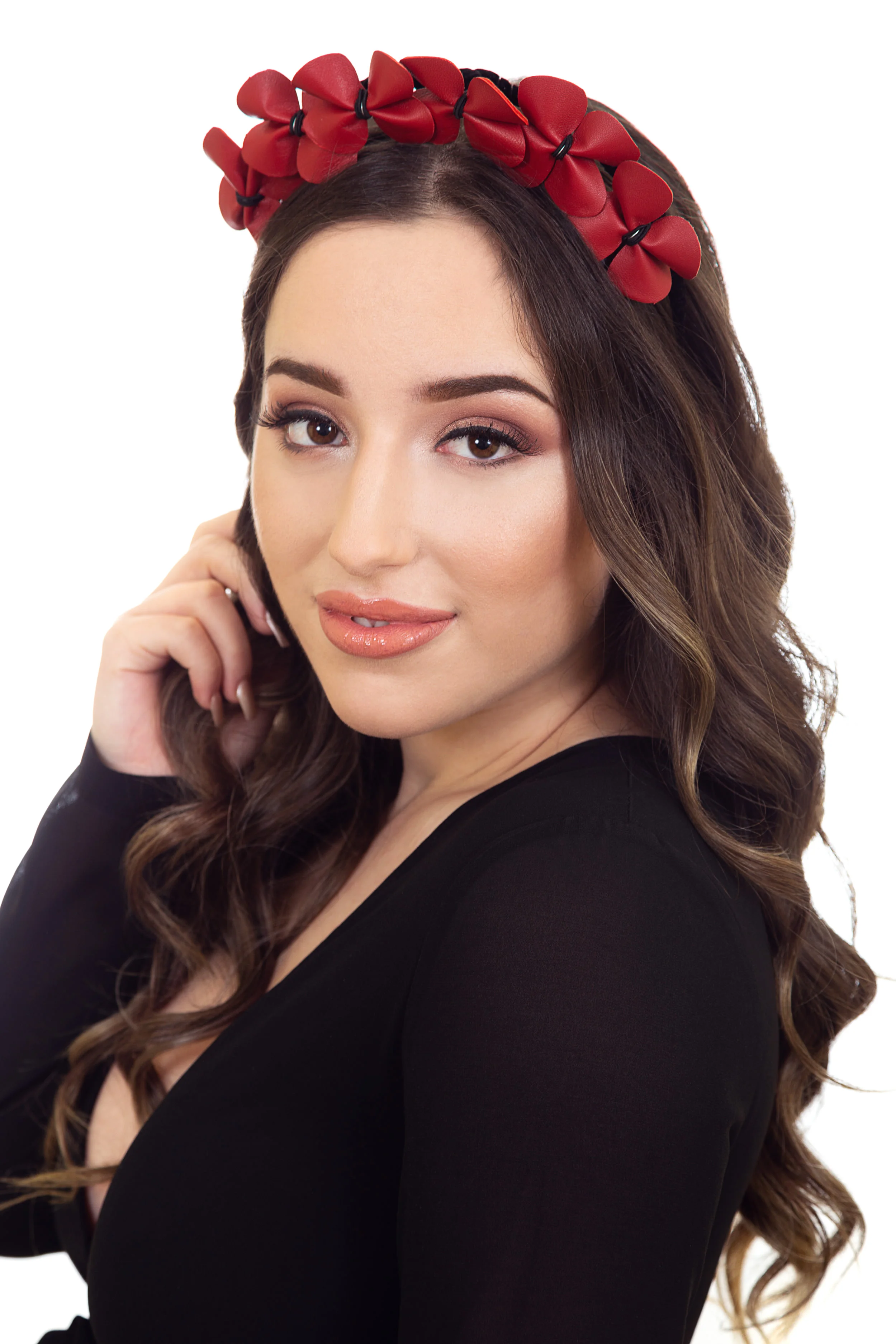 Red Fascinator Crown