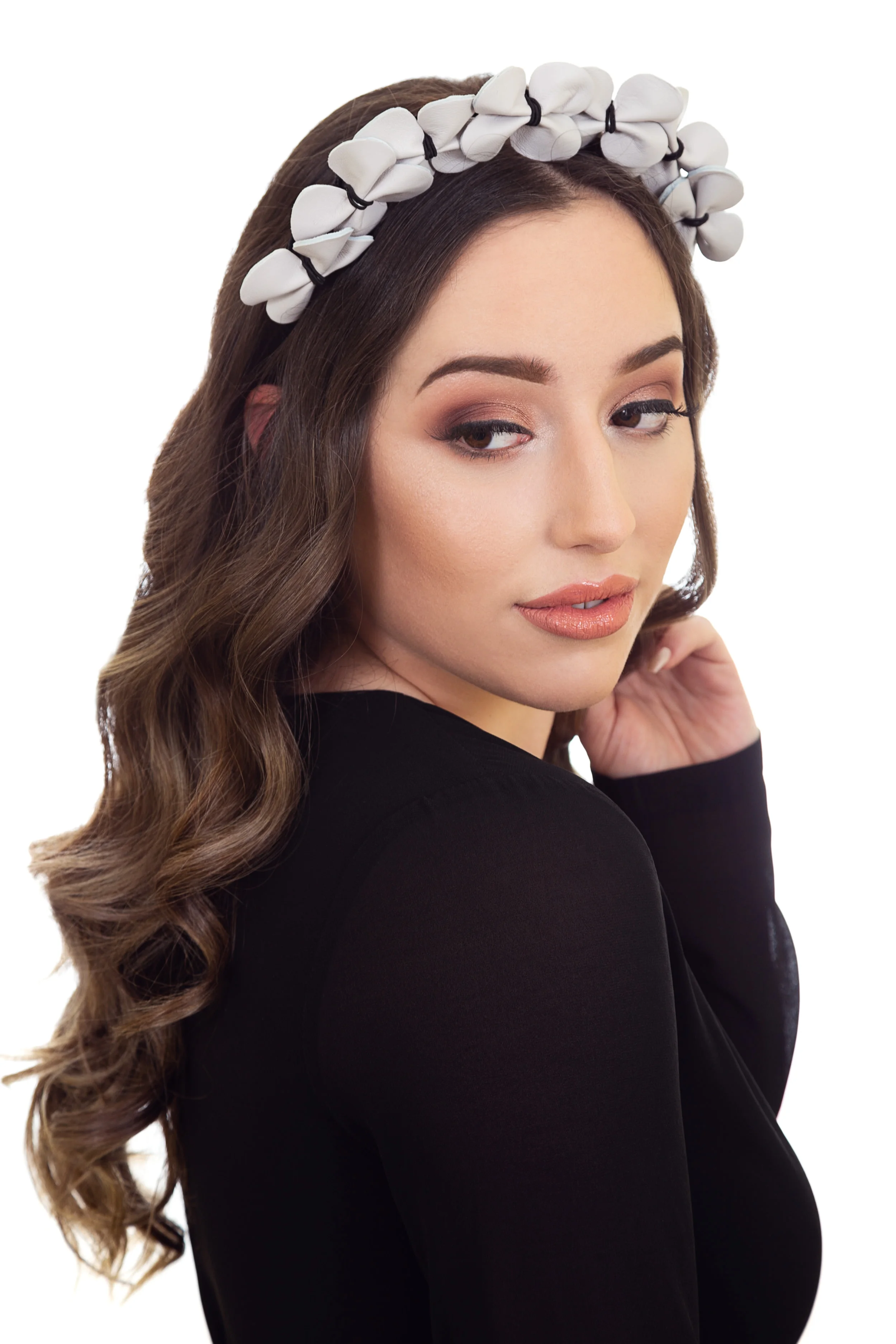 Gray Fascinator for Races