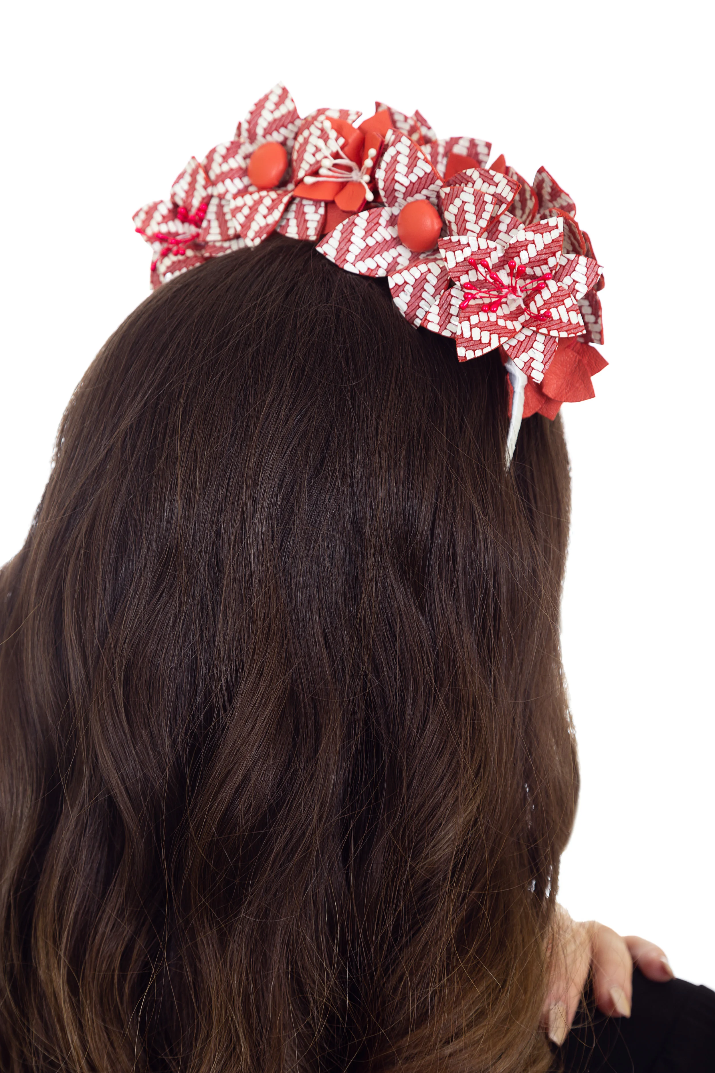 Fascinator Red &amp; White 