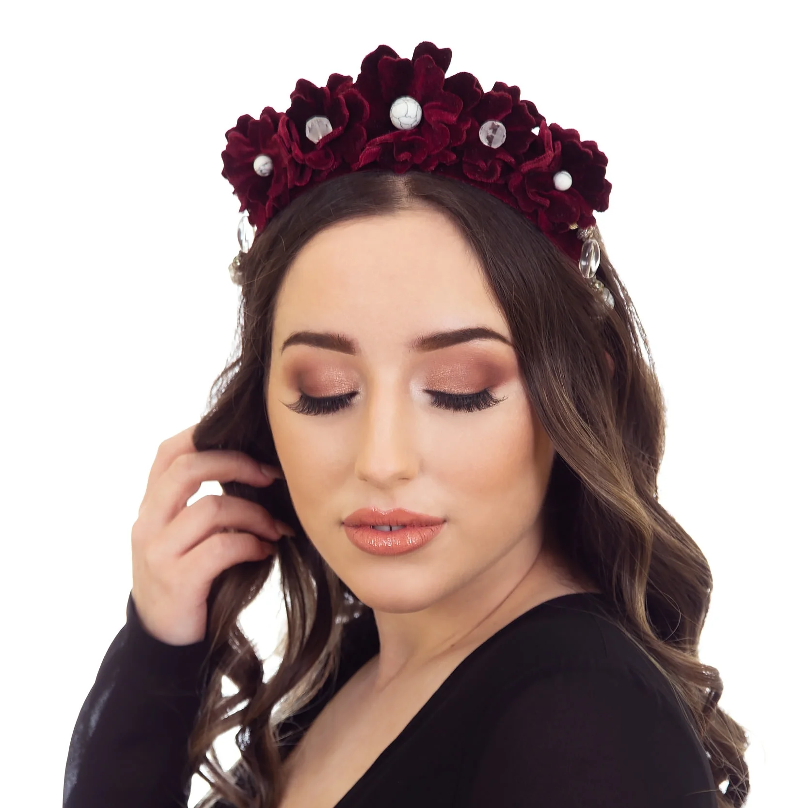 Red Fascinator Crown