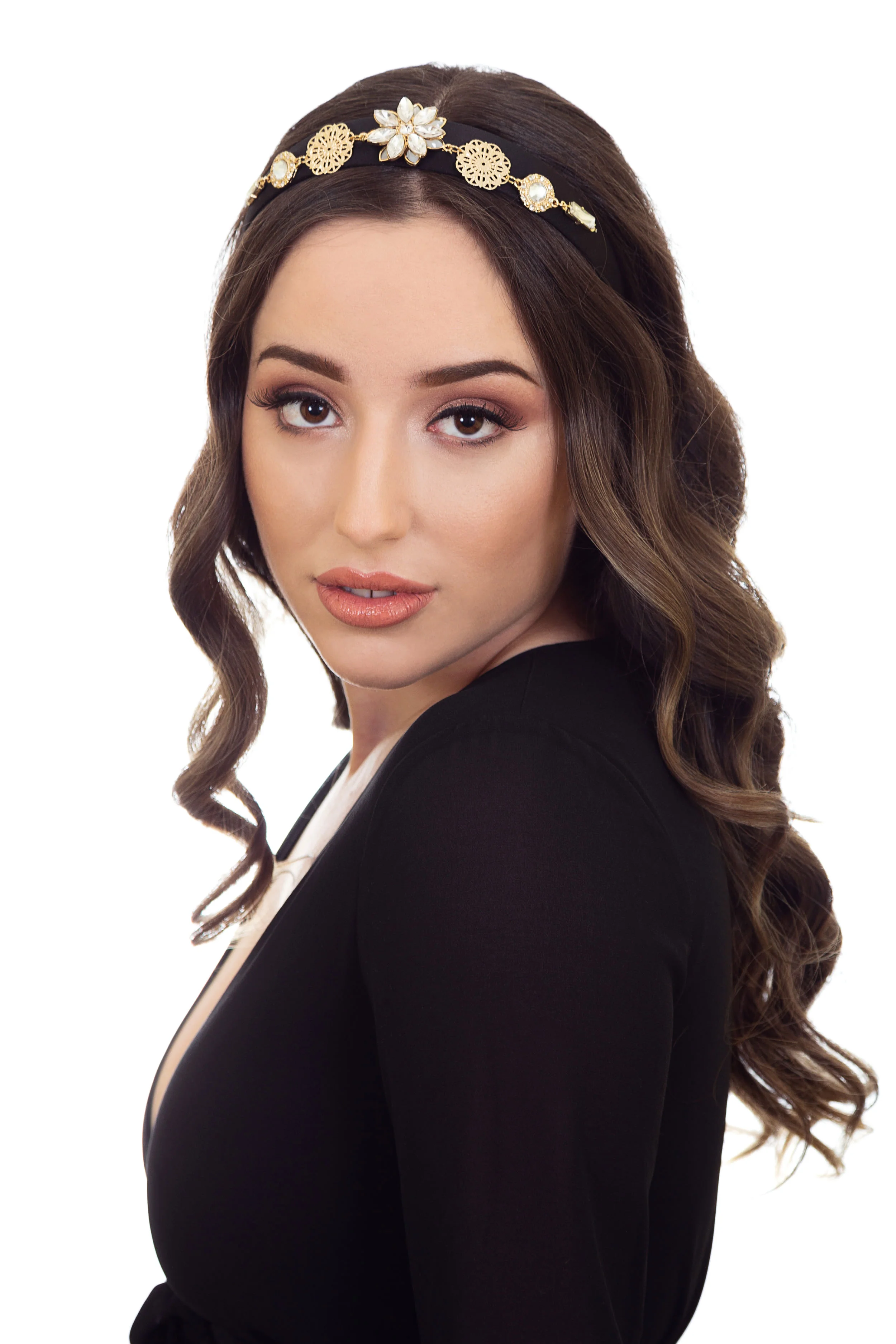 Black and Silver Fascinator for Wedding