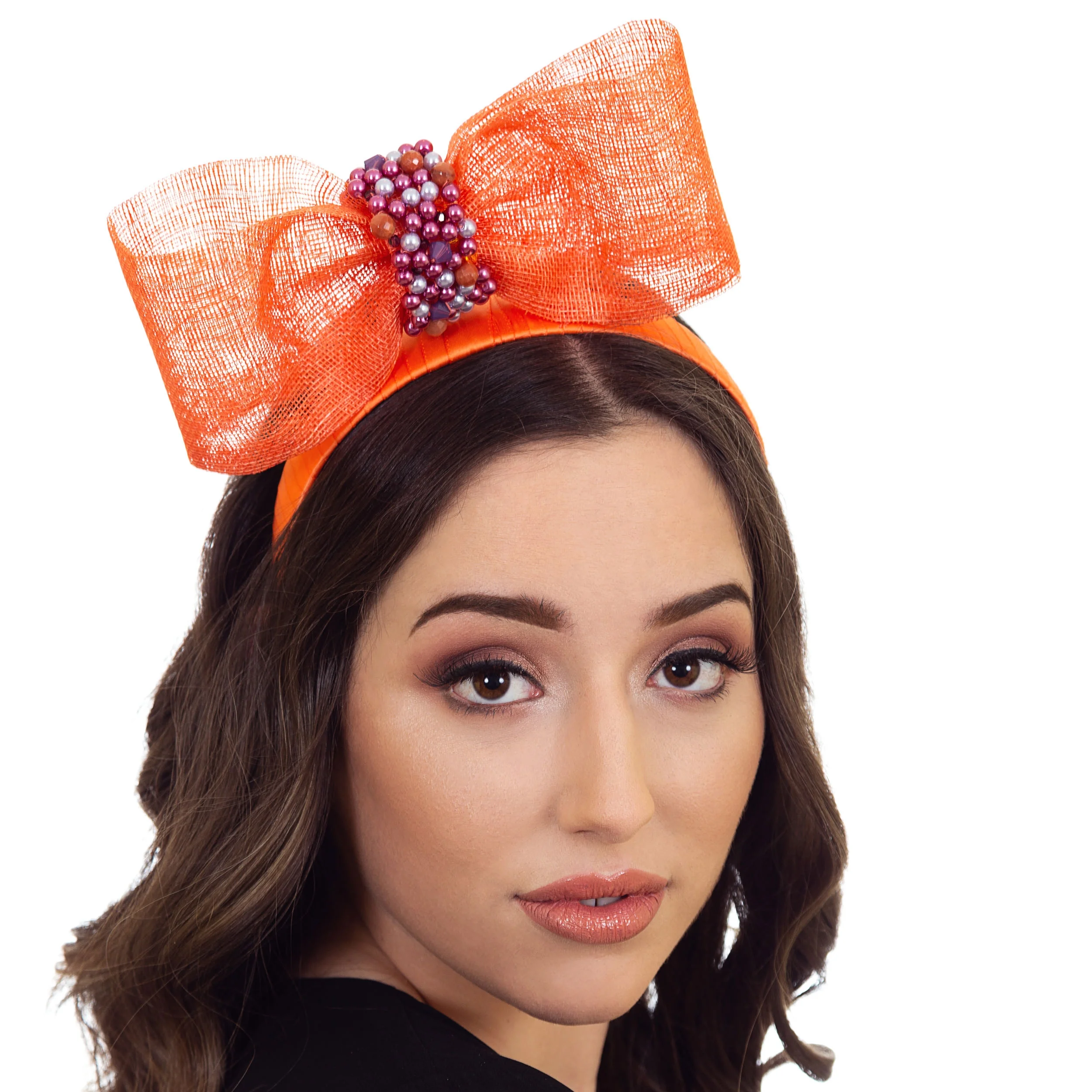 Orange Fascinator Hat