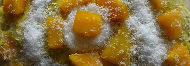 Mango and Passionfruit pie (whole)