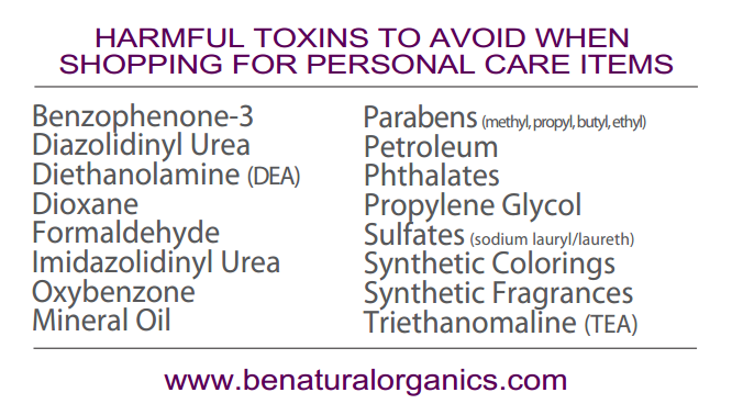 Toxins to avoid