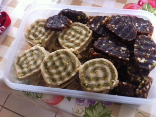 Kaaju Pista Rolls and Khajur Paak