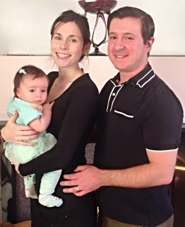 Christen and Casey and their daughter Lena