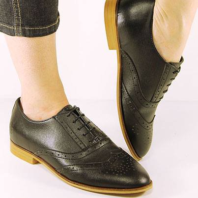 Black City Brogues for Women