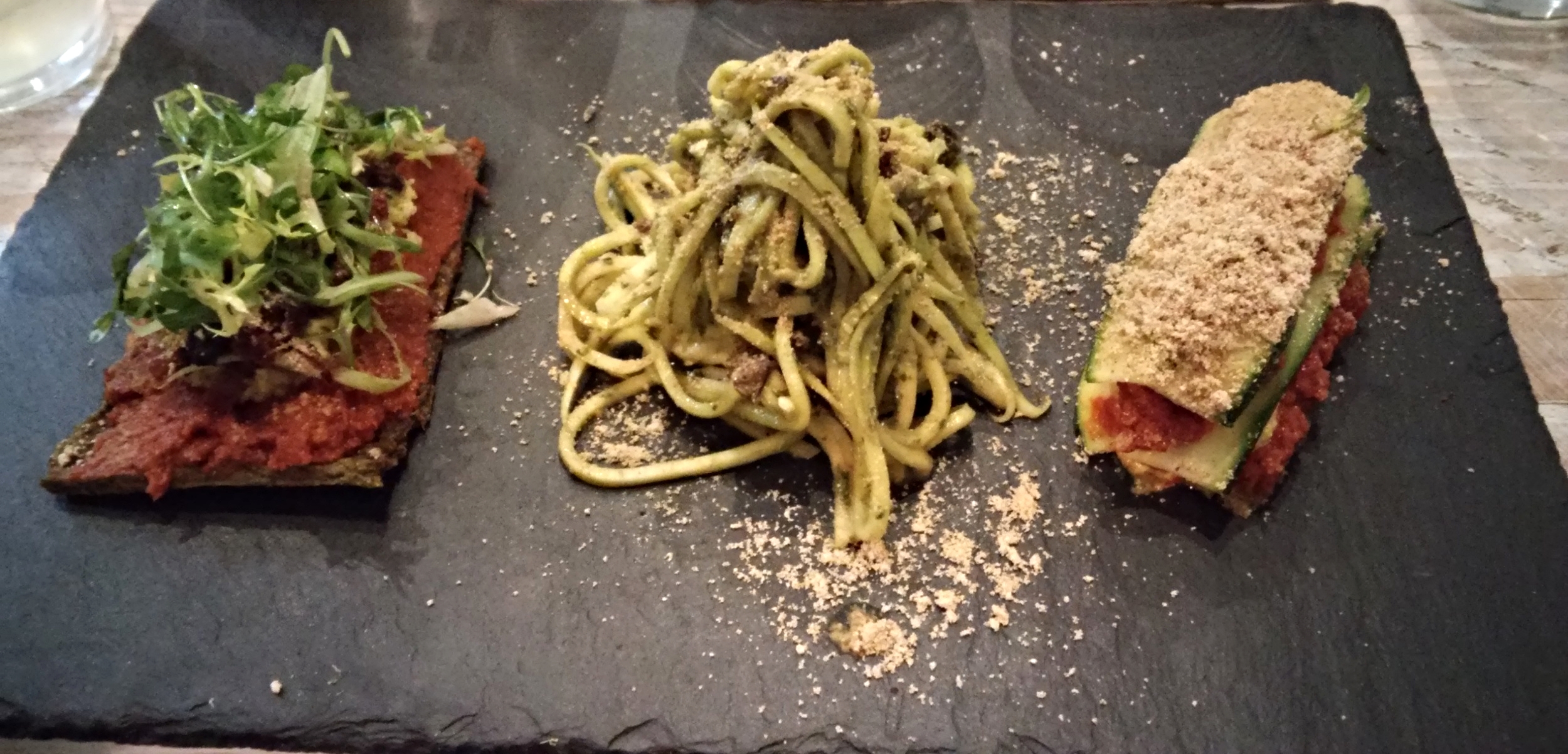 Italian Tapas - Selection of mini lasagne, zucchini pasta and pizzette