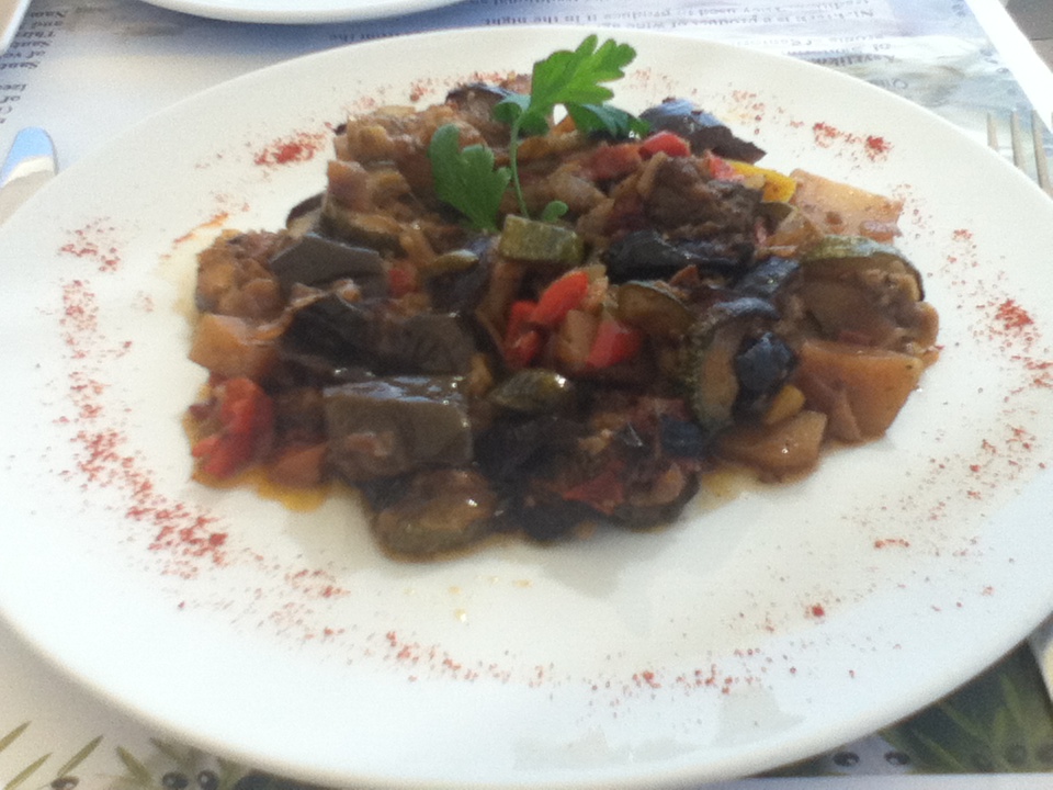 Briam - a type of vegetable casserole that's baked in the oven