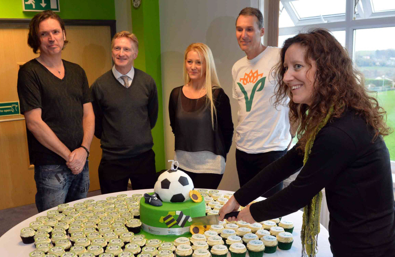 The Vegan Cakery was asked to bake a special 70th anniversary cake for The Vegan Society. The event was at Forest Green Rovers FC in November 2014.