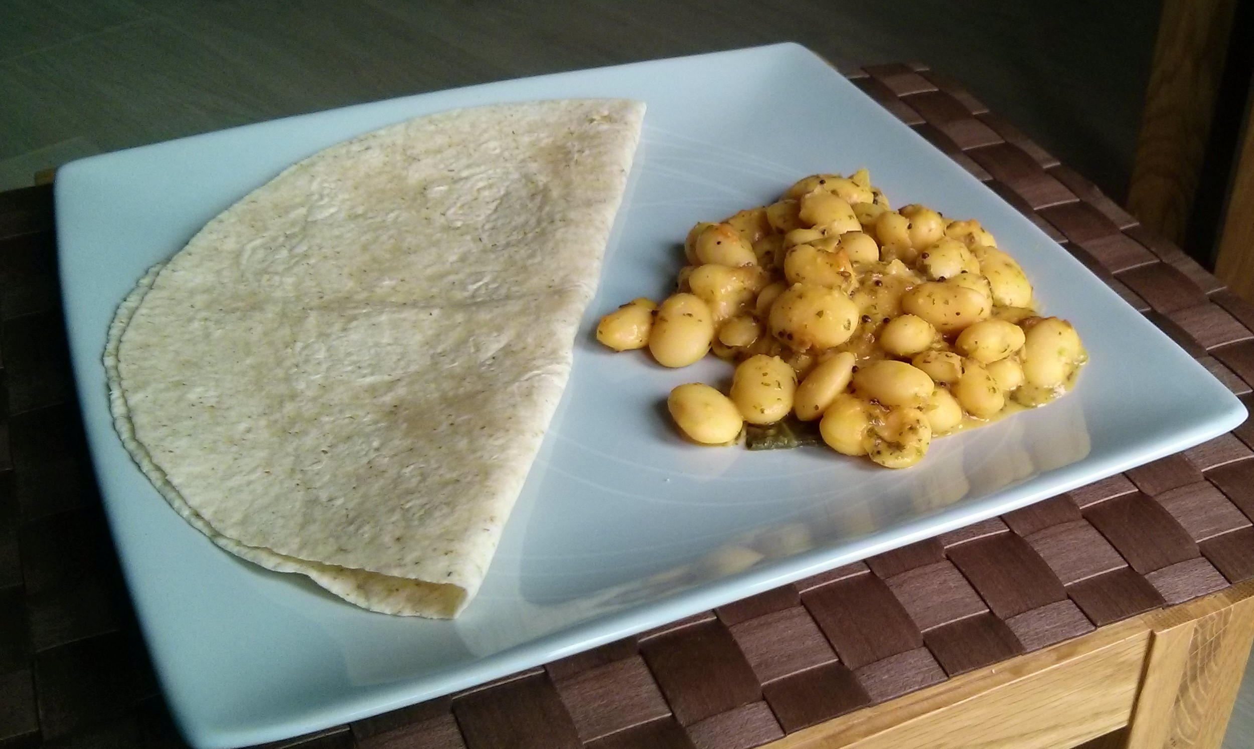 Link to recipe for Butter Beans Shaak (curry)