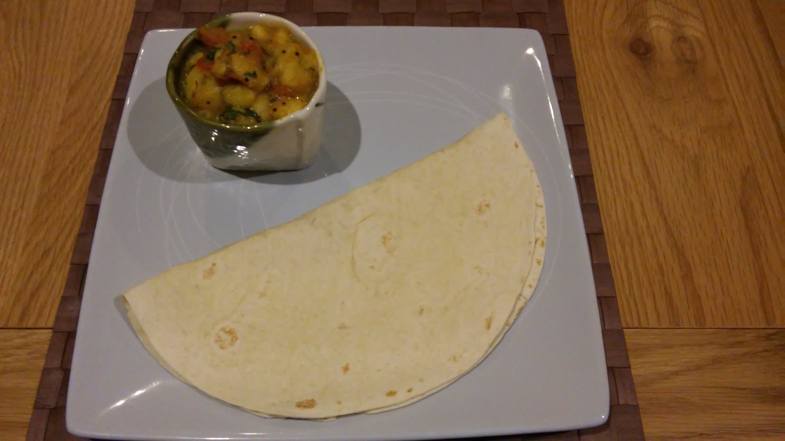 Link to 10 minute recipe for Banana Shaak (curry)