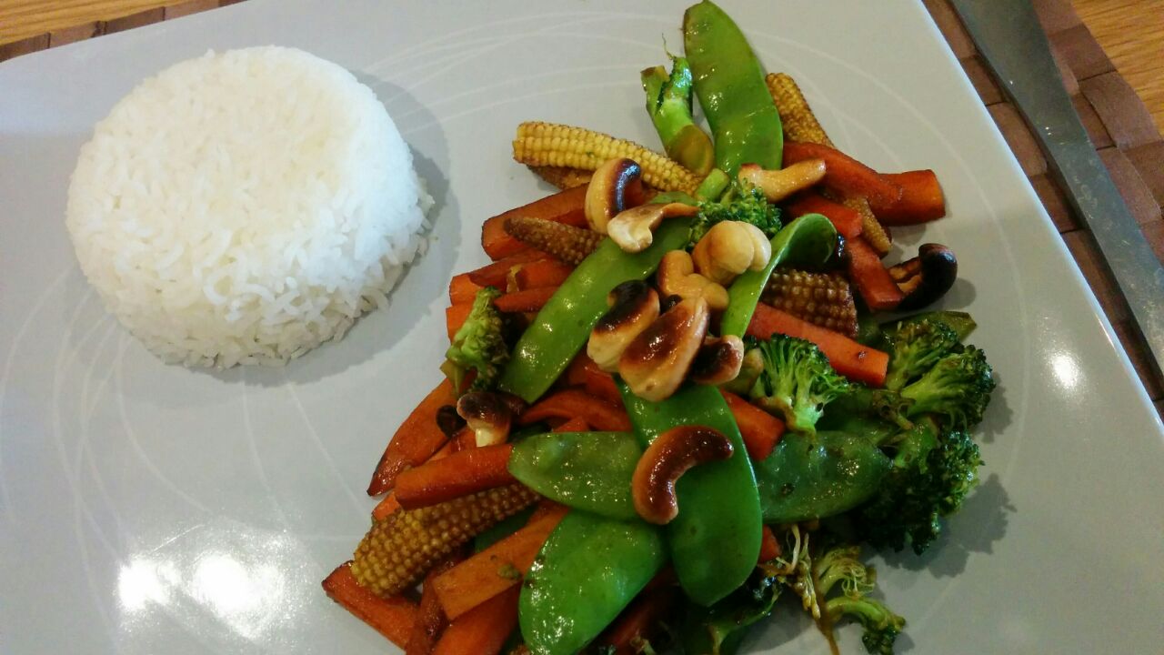 Link to recipe for stir fried vegetables with rice