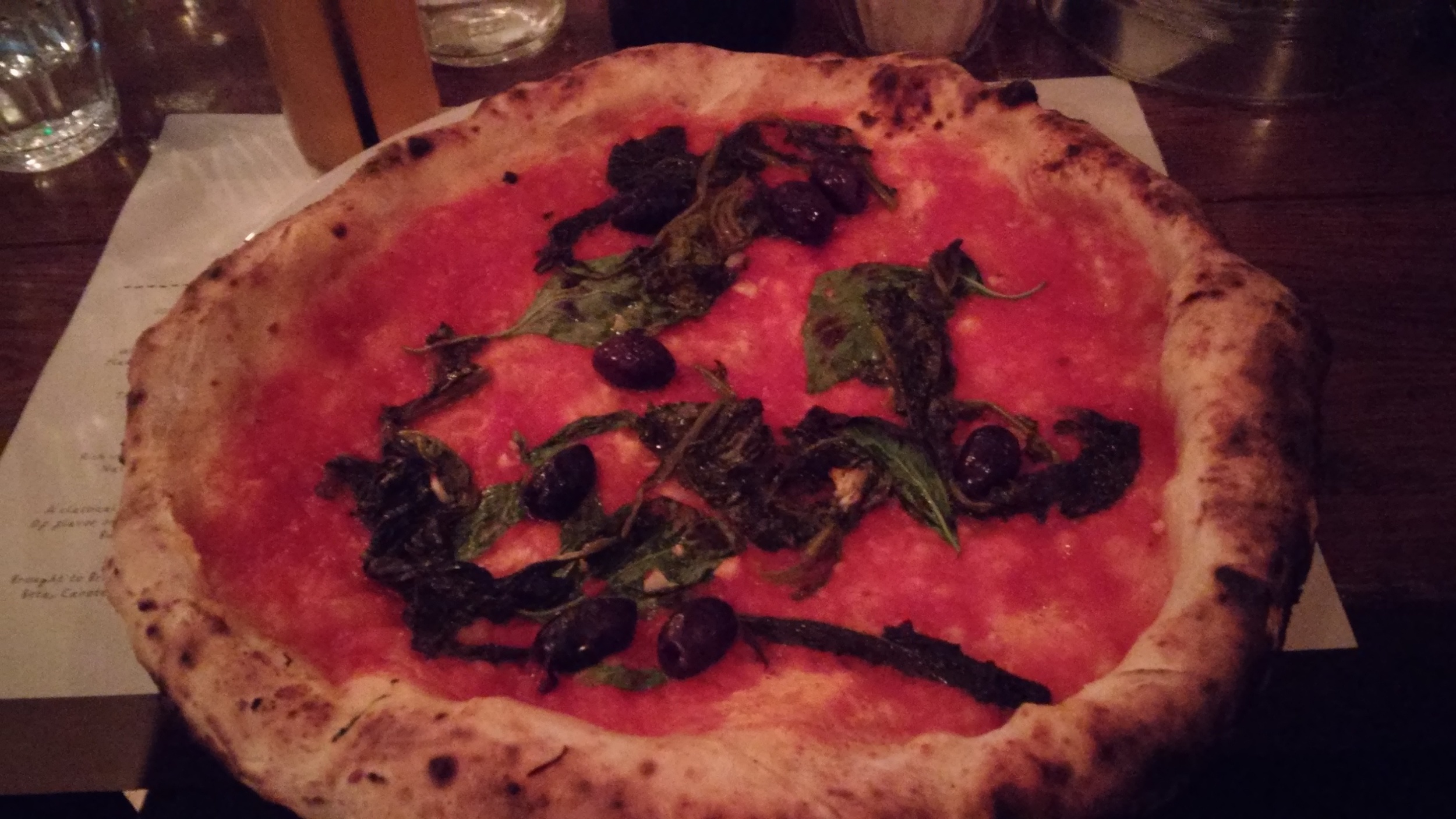 Link to vegan options at Franco Manca