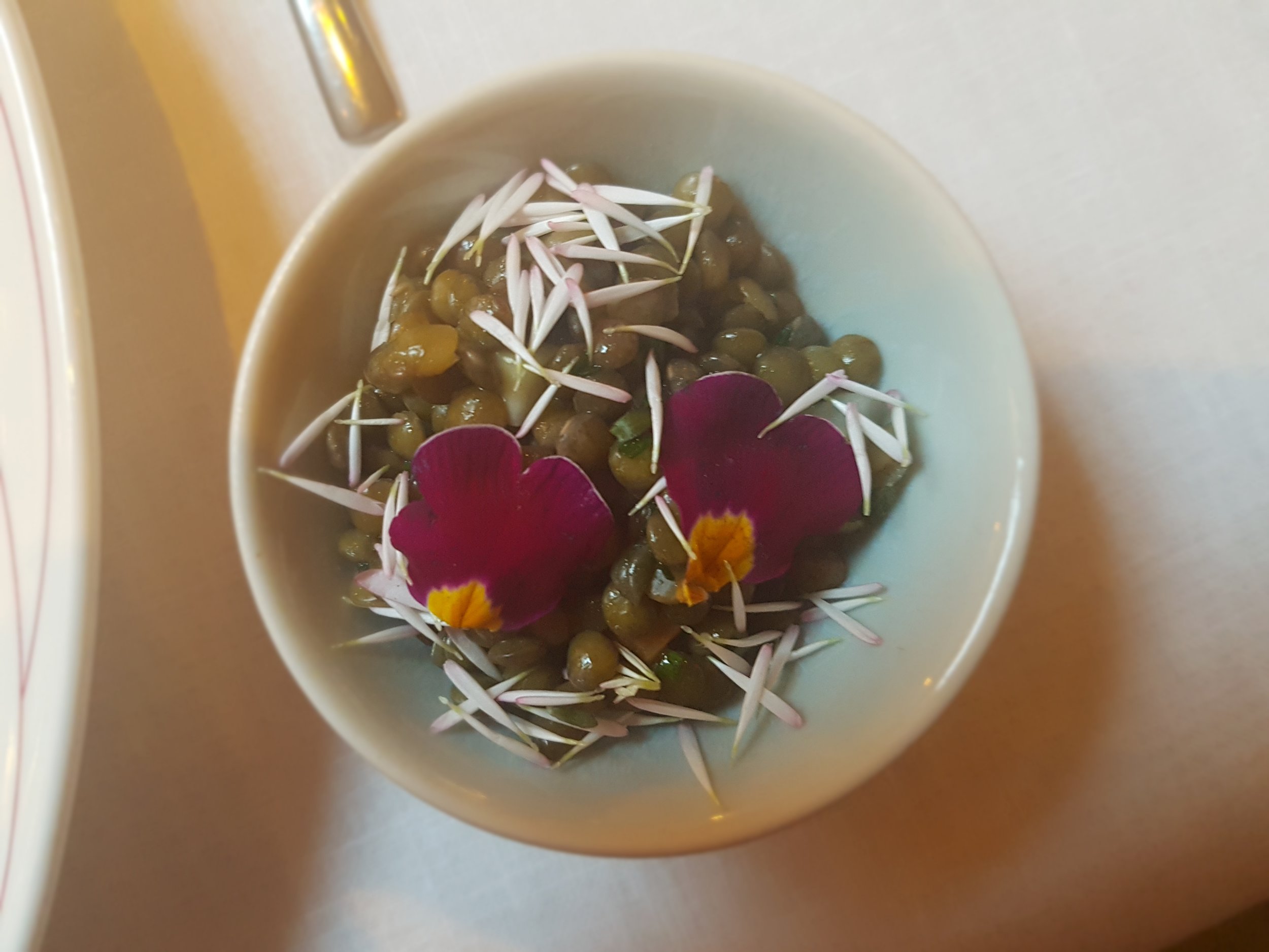 From the vegan tasting menu at Pied à Terre