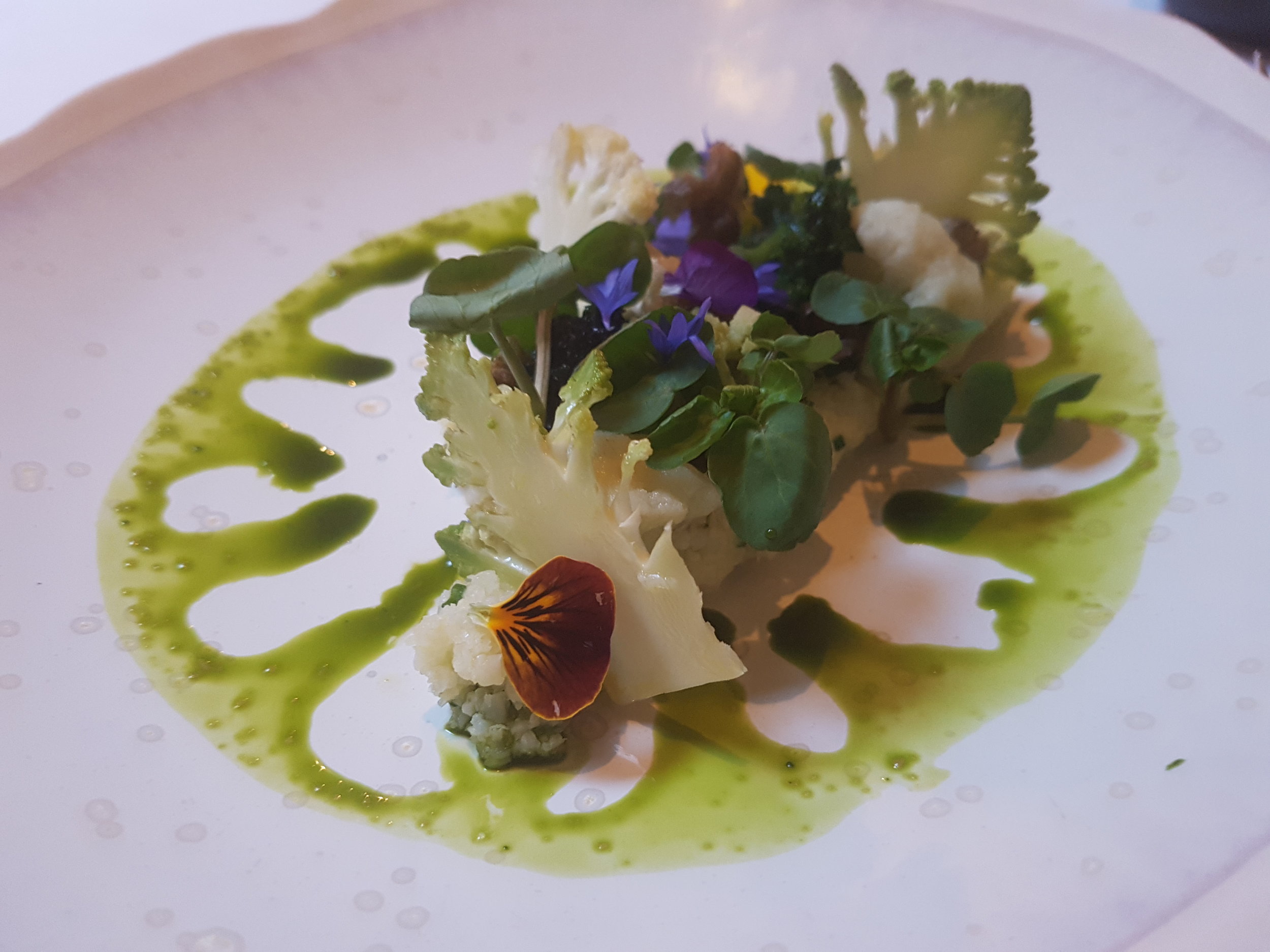 From the vegan tasting menu at Pied à Terre