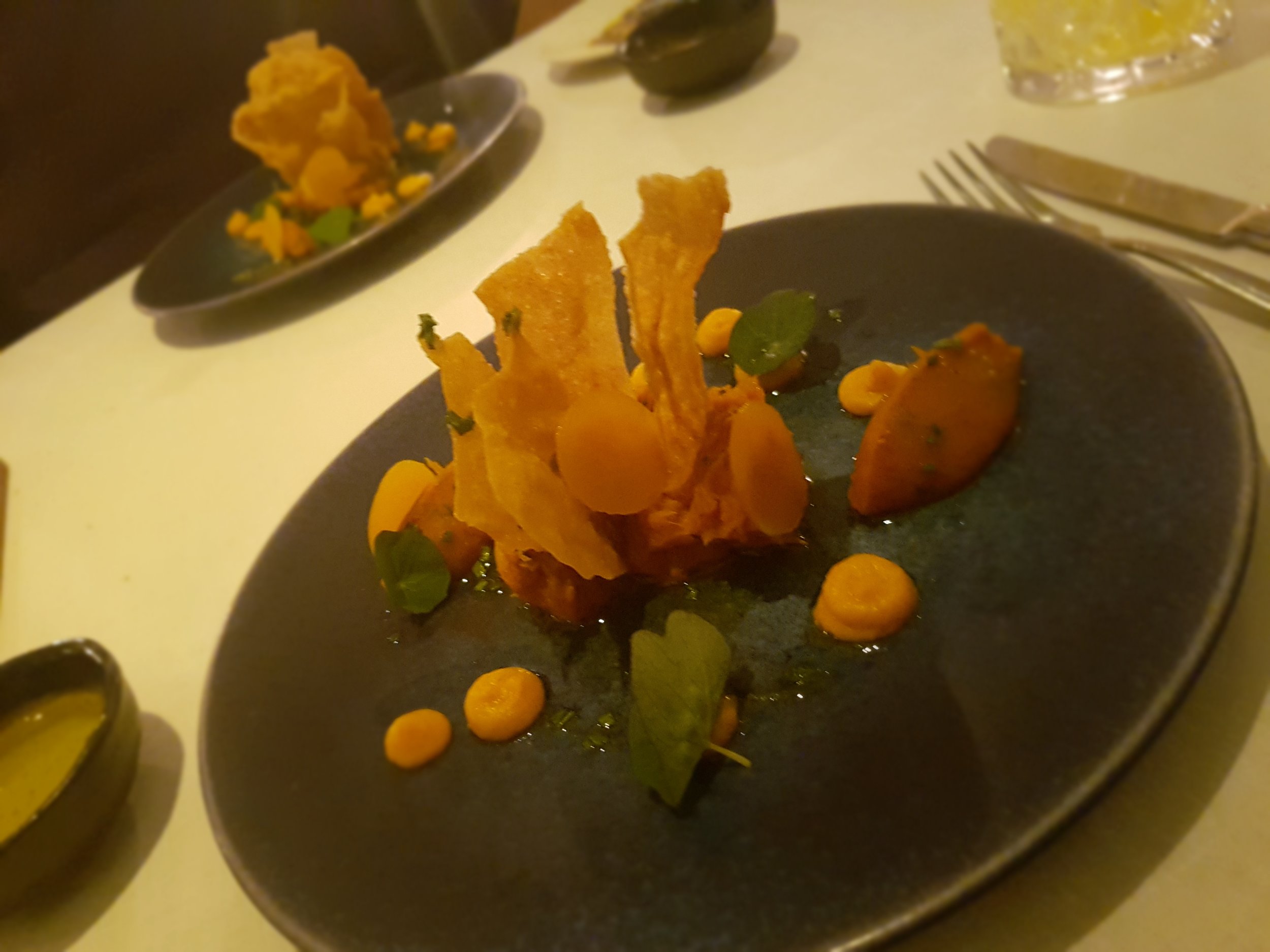 From the vegan tasting menu at Pied à Terre