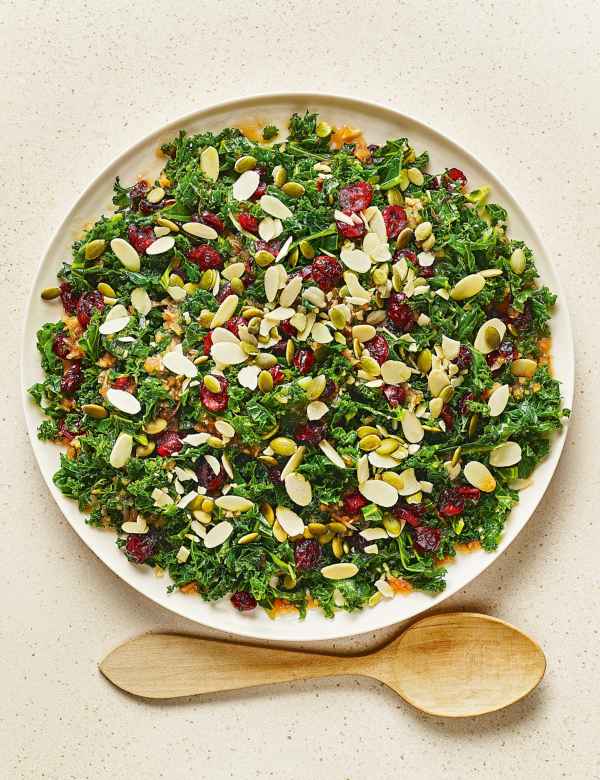 M & S - kale and cranberry salad with orange and ginger dressing.jpg