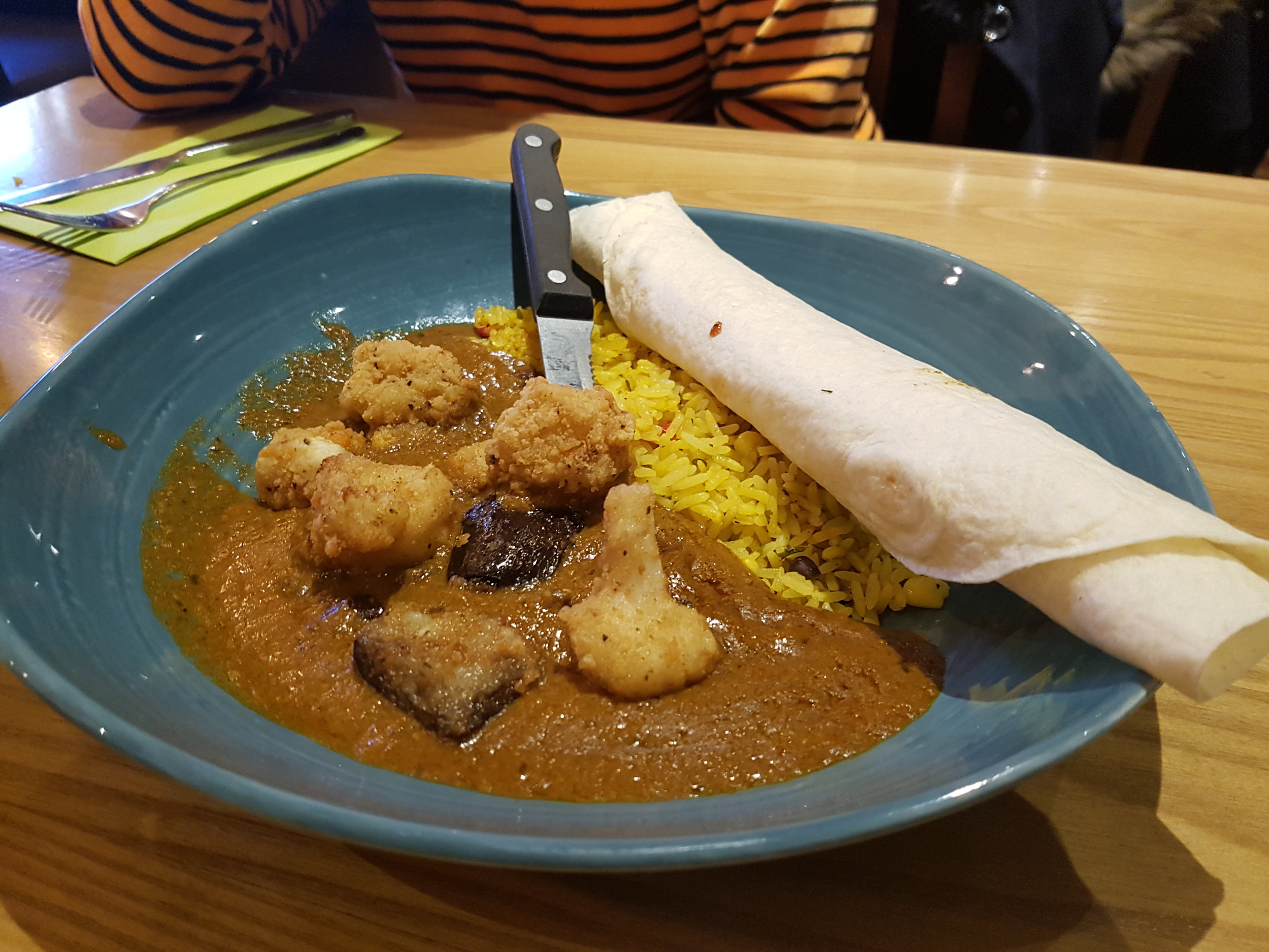 Vegan options at Harvester 