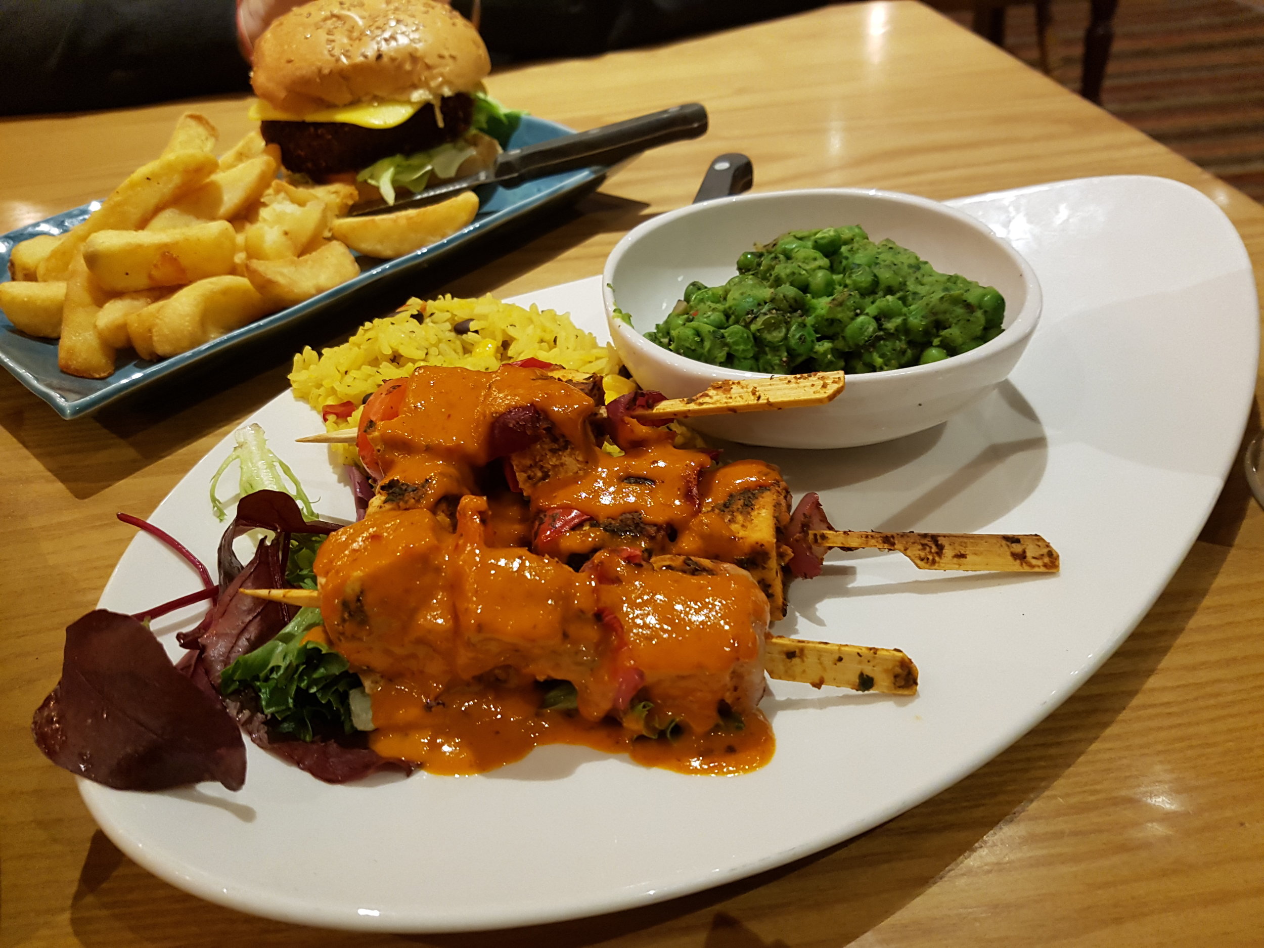 Vegan options at Harvester 