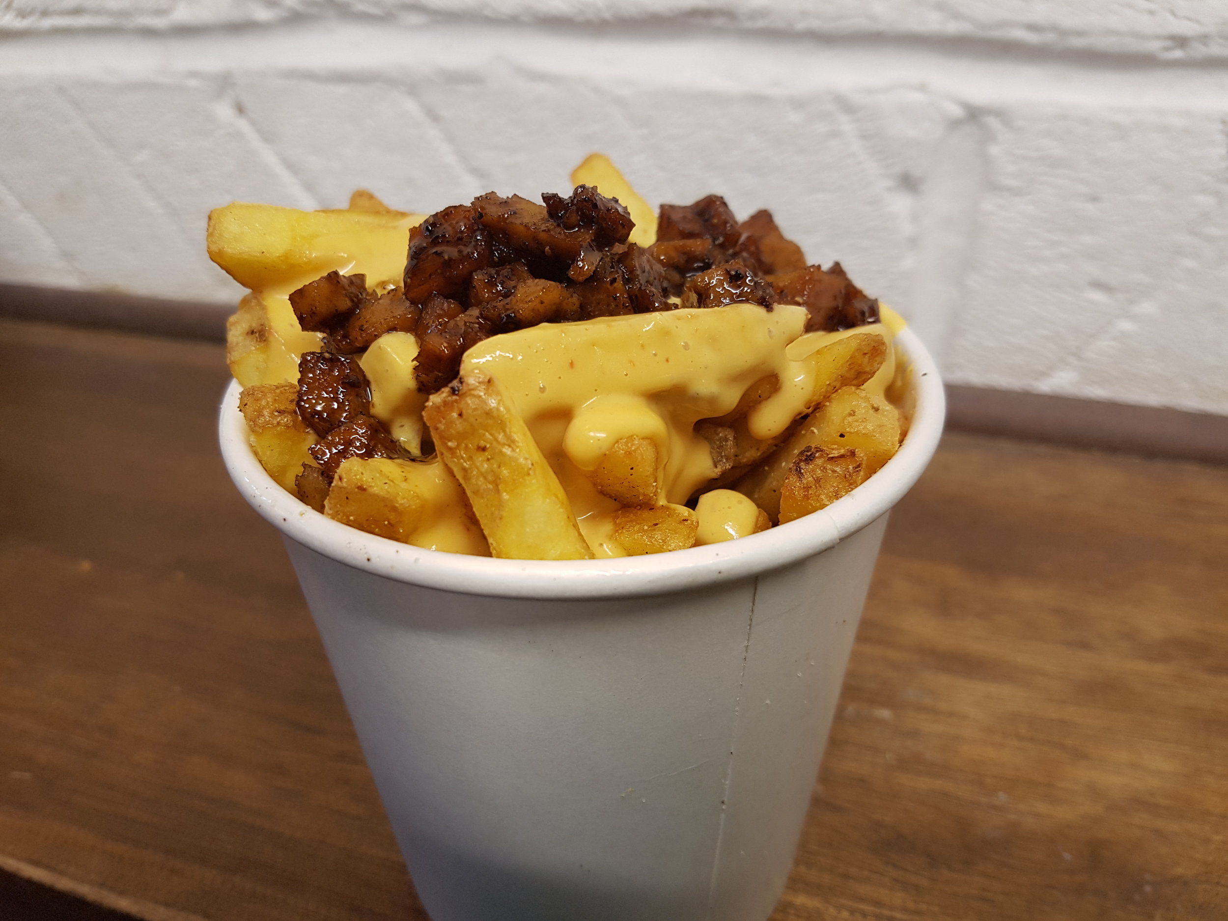 Cheesy chips at Young Vegans