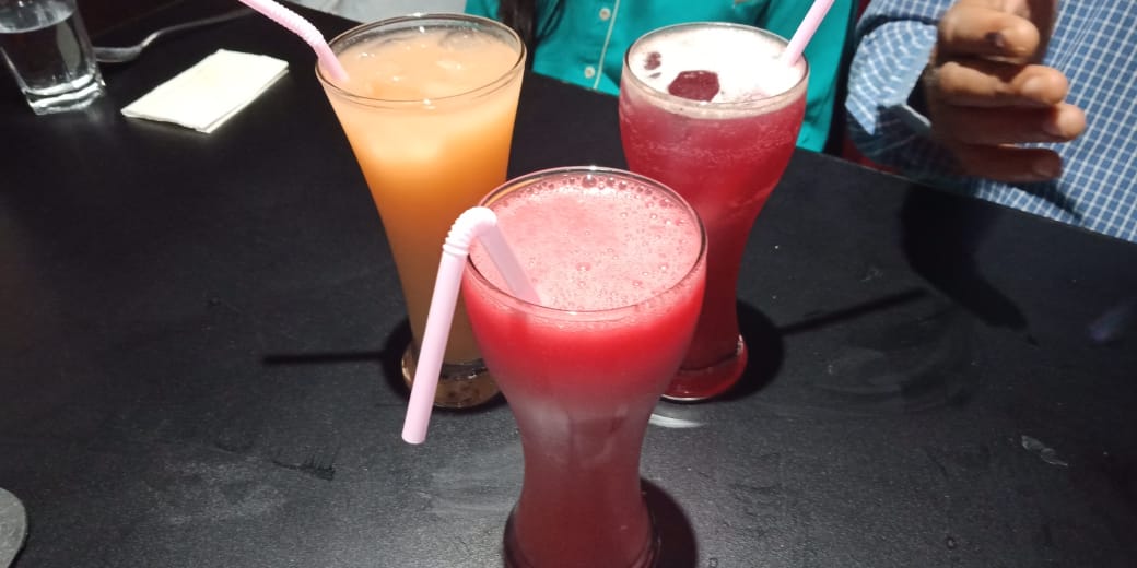 Vegan mocktails at Wok on Fire in Ahmedabad, India