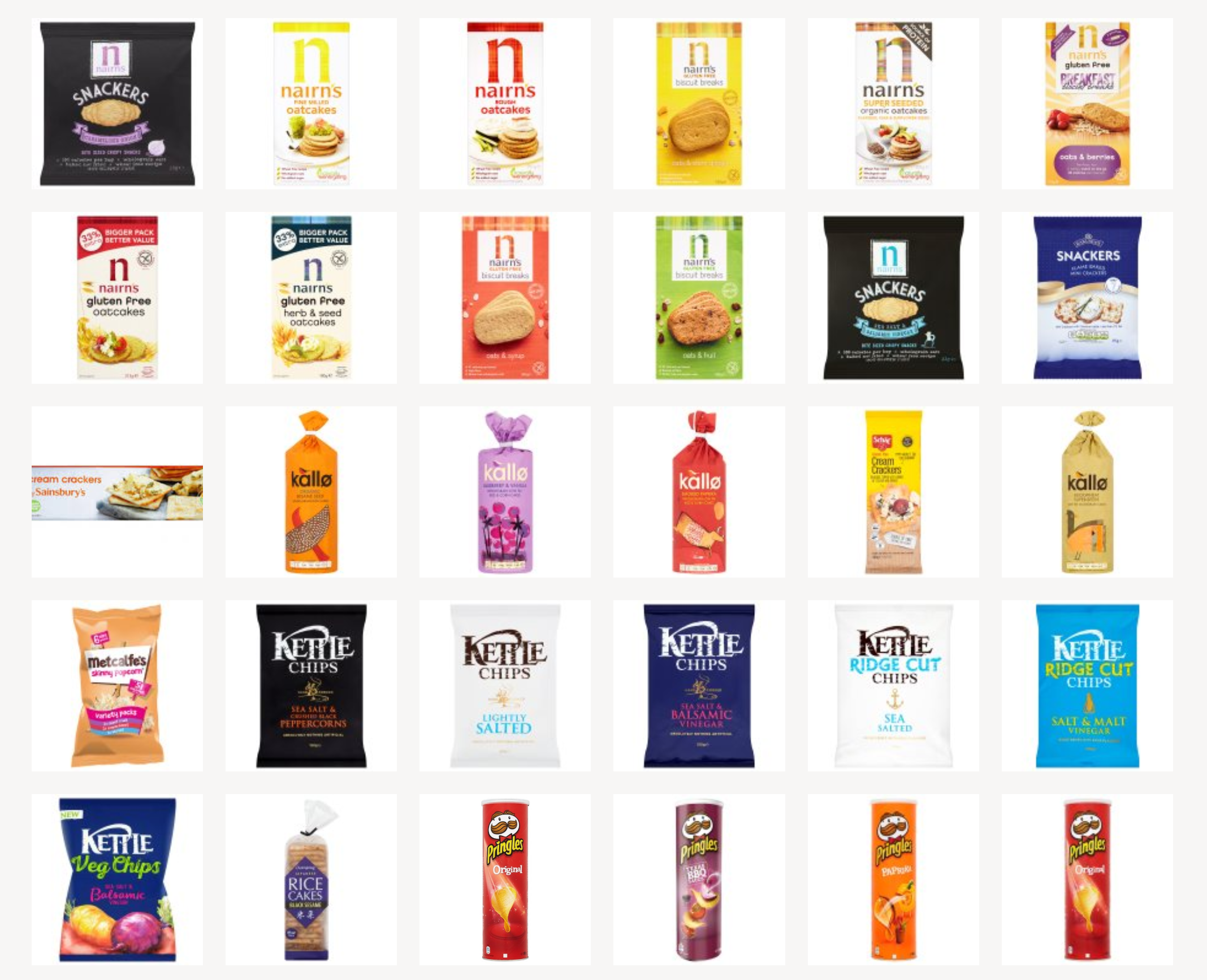 Vegan crisps in Sainsbury's