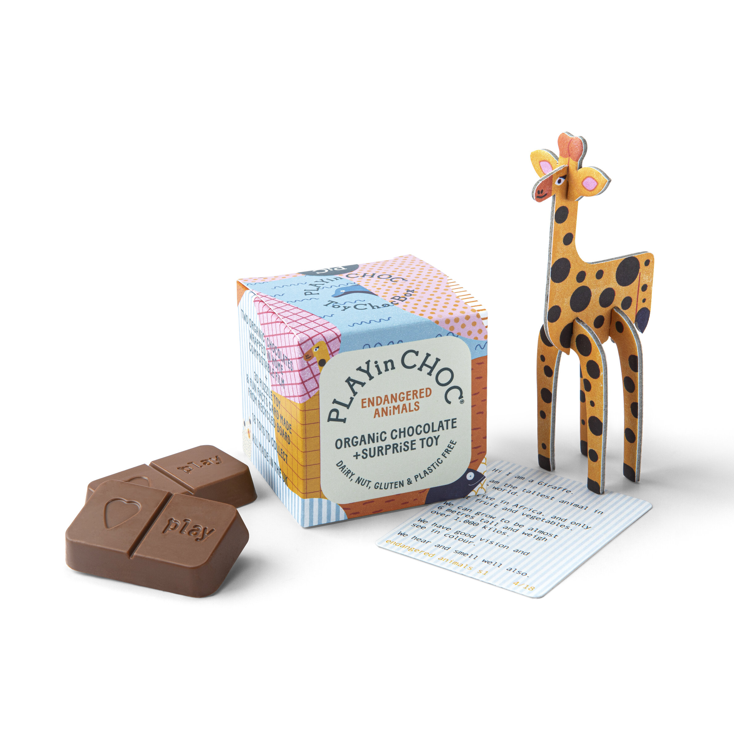PLAYin CHOC Endangered ToyChoc Box giraffe