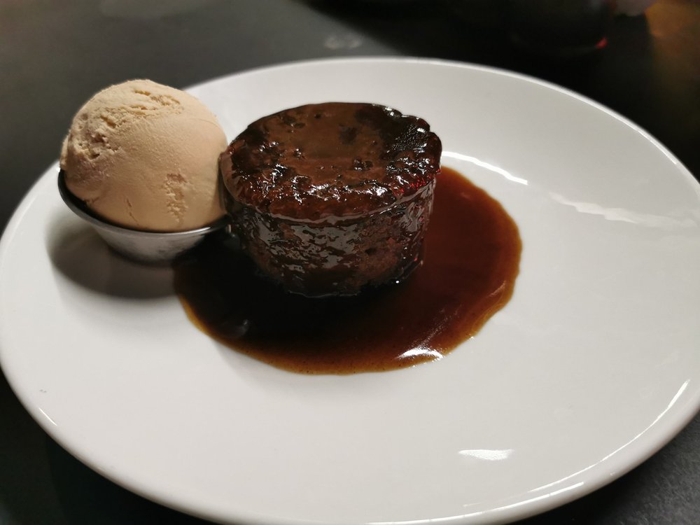 Beech House: spiced sourdough sticky toffee pudding