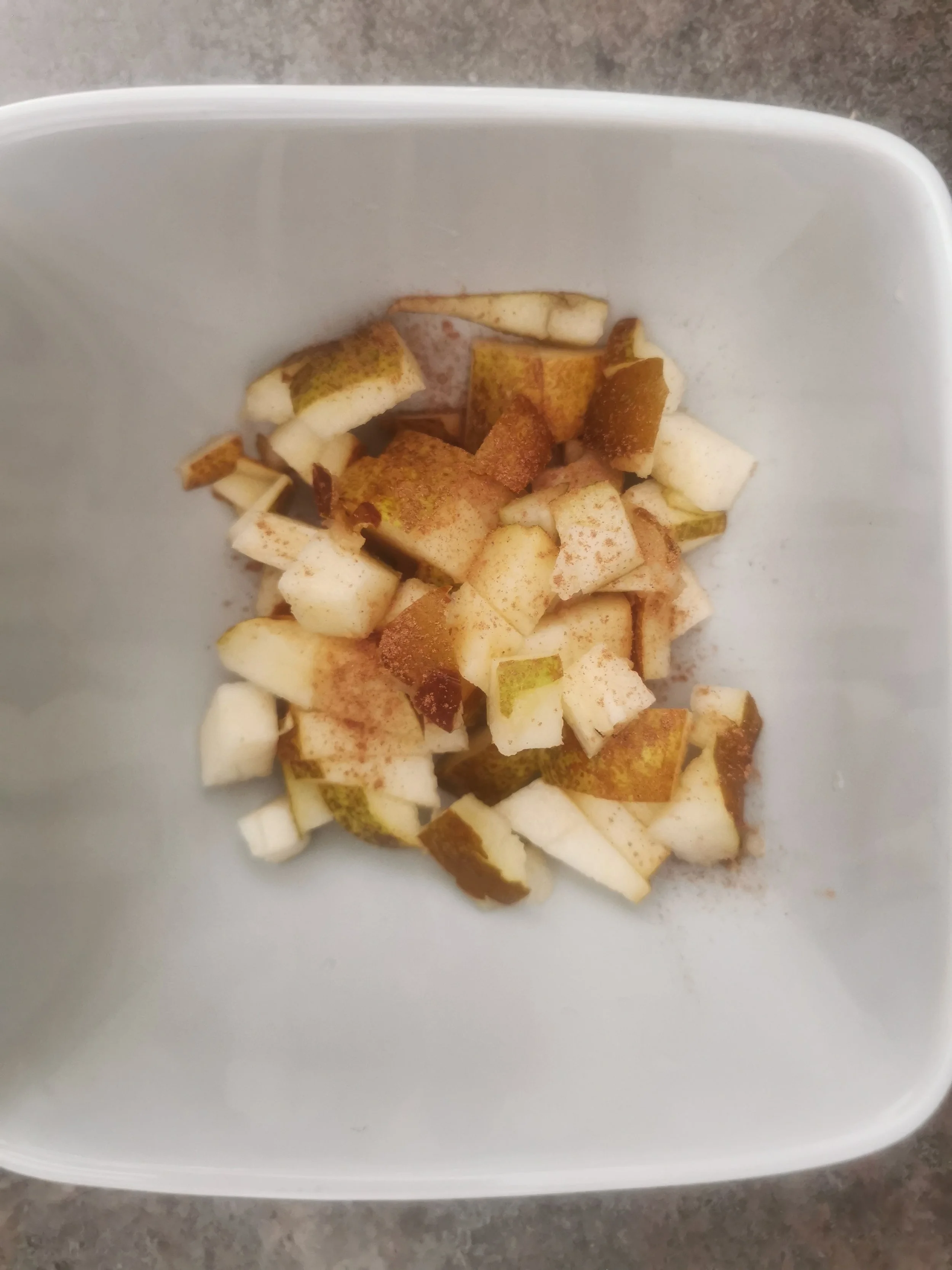 Cinnamon sprinkled on top