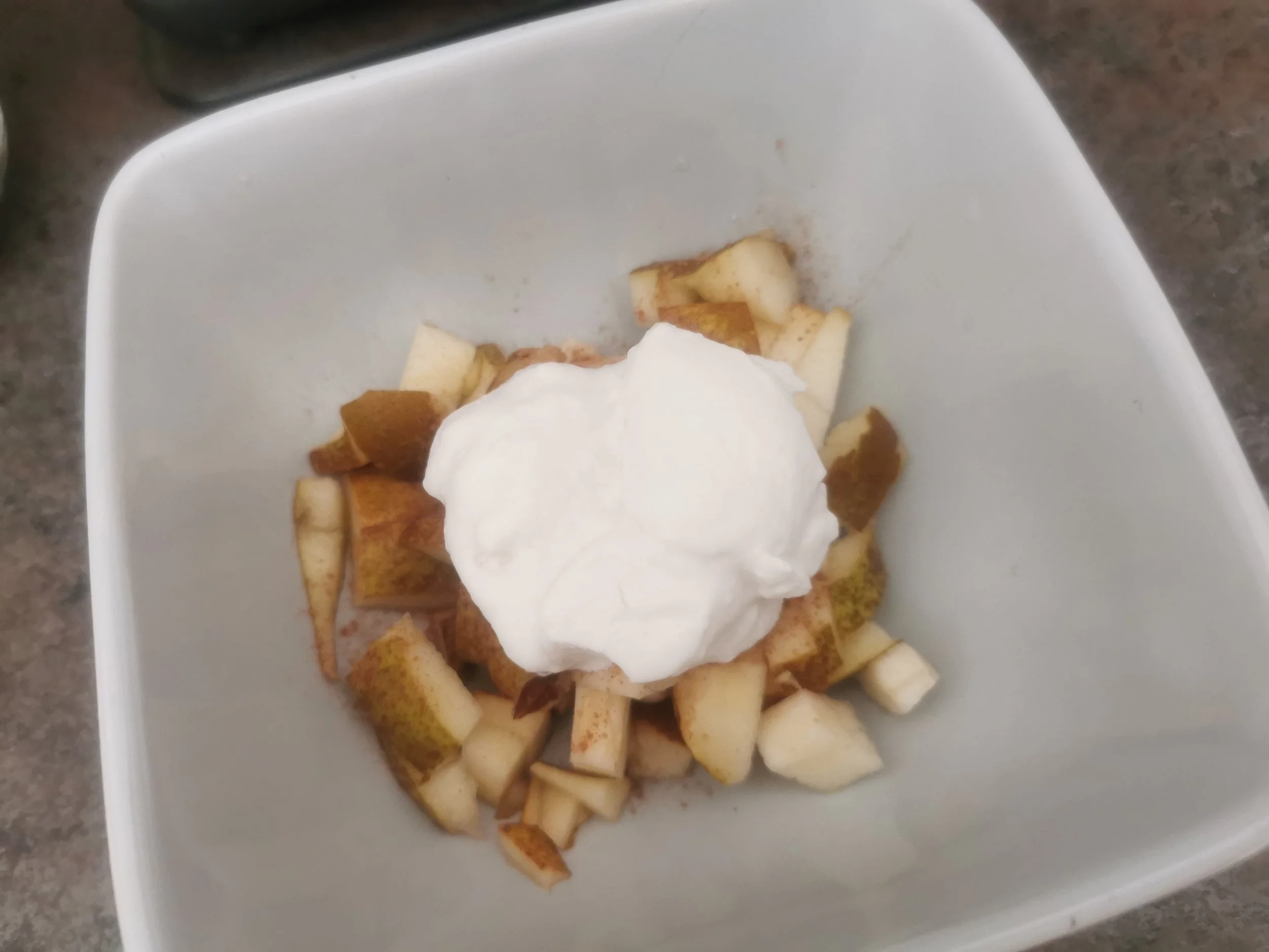 The coconut yoghurt has been added