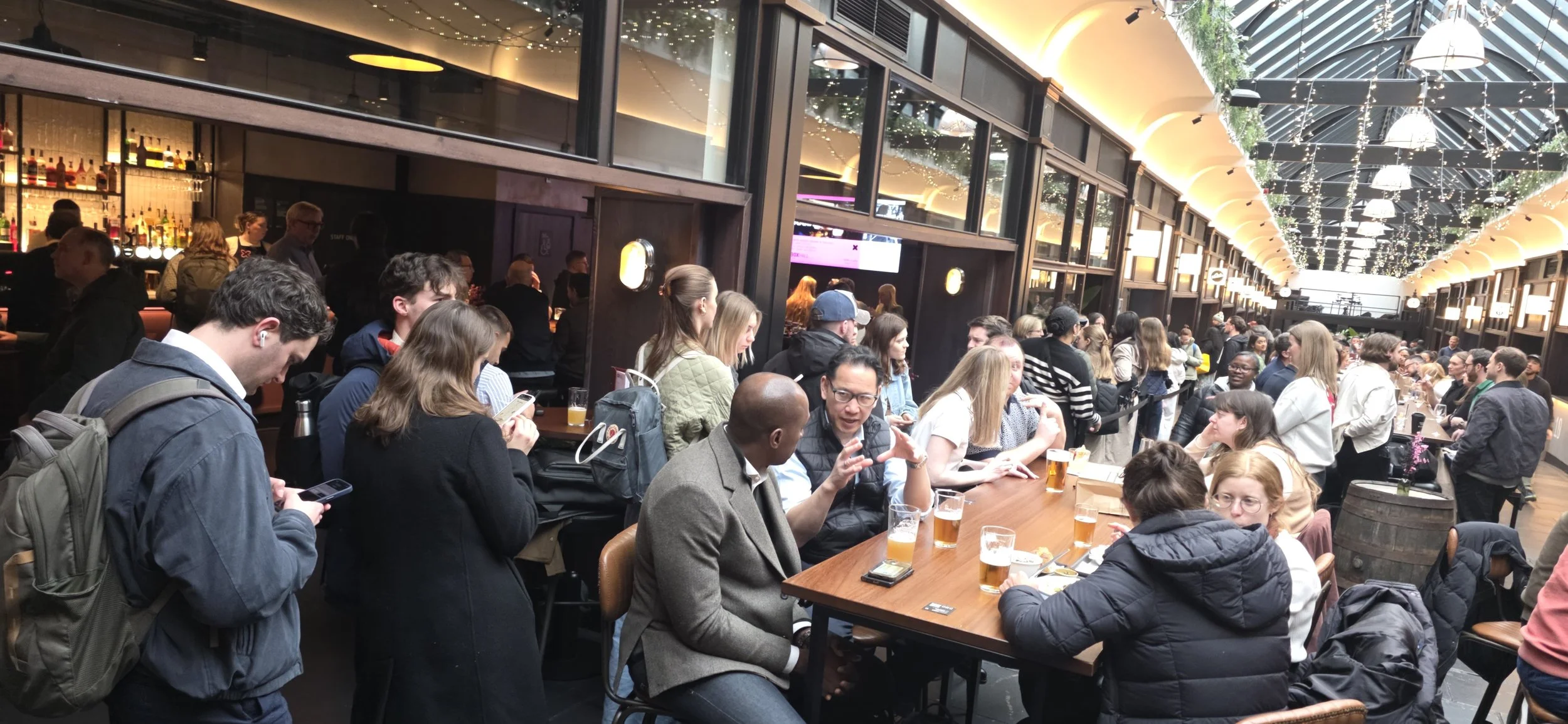 The queue for Giuseppe's Kitchen