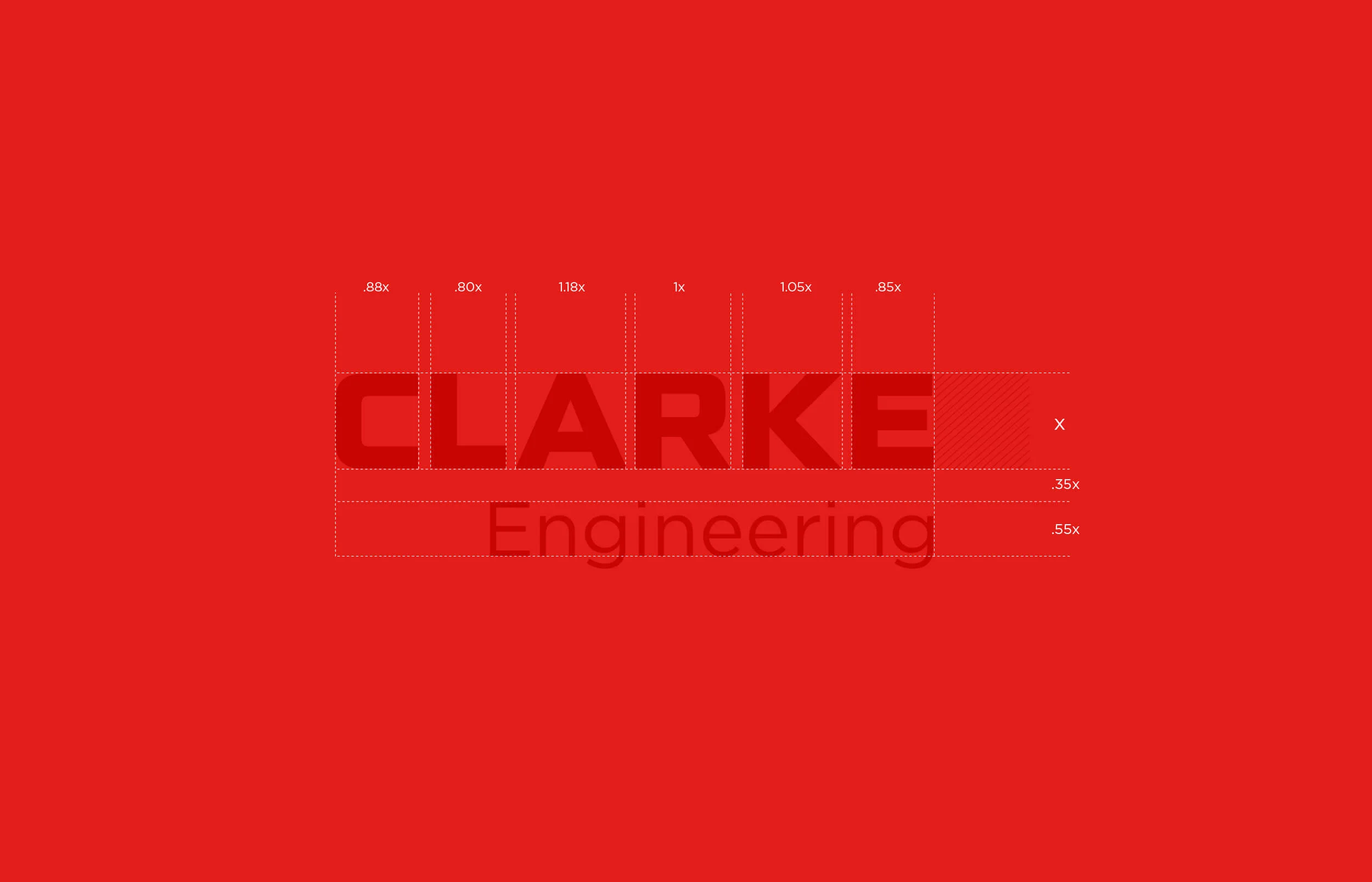 Clarke Worldwide logotype construction