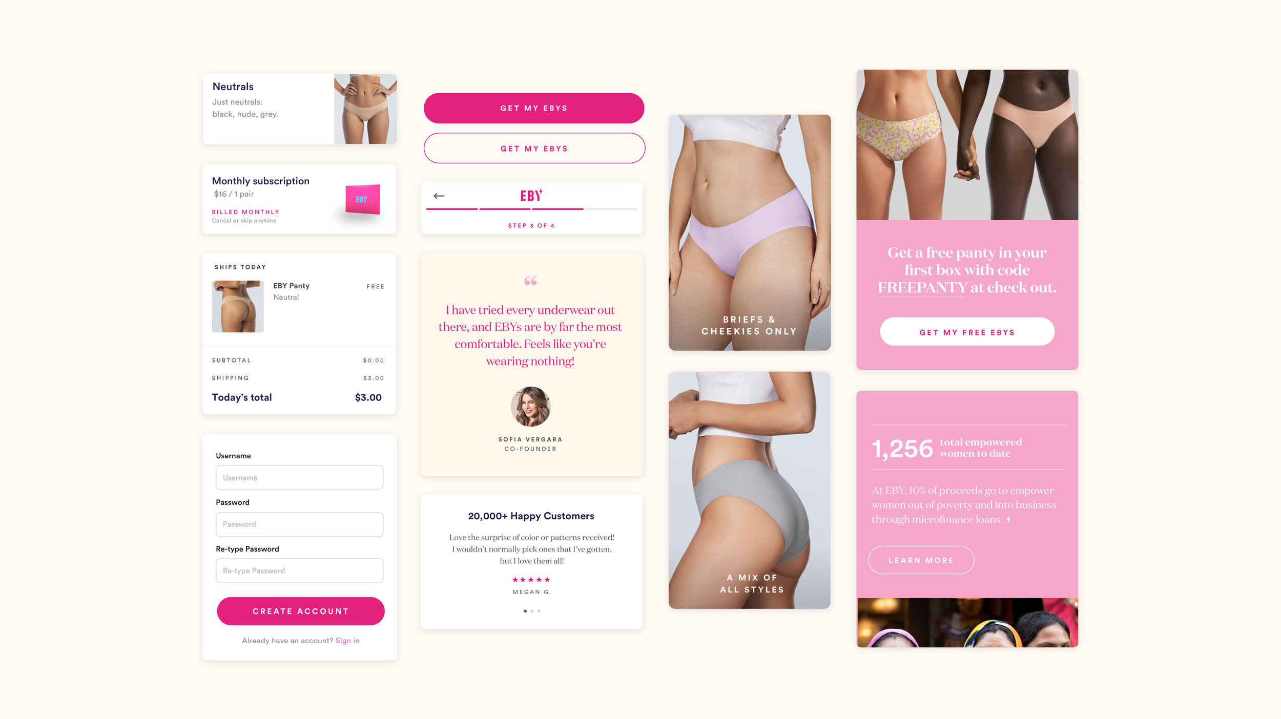 Shopify Plus development for EBY, a modern underwear brand