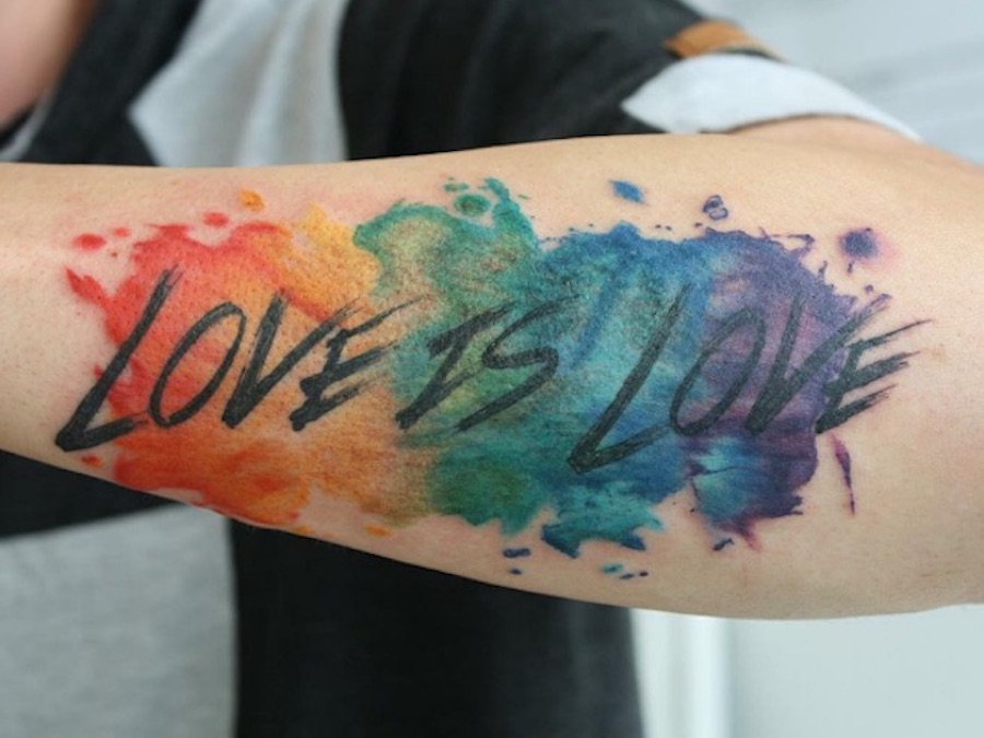 gay pride flag tattoo designs