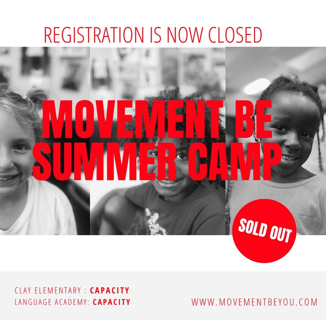 We take great pride in being able to provide a FREE summer program! Thank you to all of our families who make this possible! If you missed your opportunity to enroll please stay in touch! Movement Be will continue to engage with our families new and 