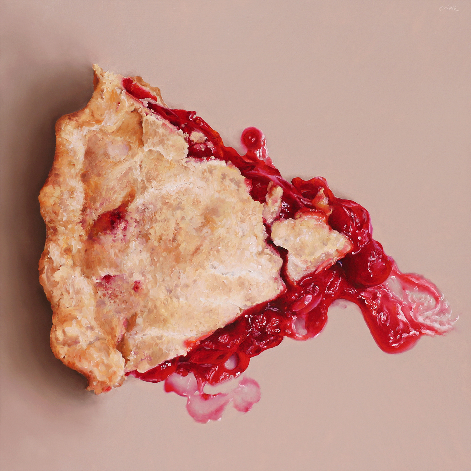  Cherry Pie  oil on panel / 12 x 12 inches  COMMISSION 