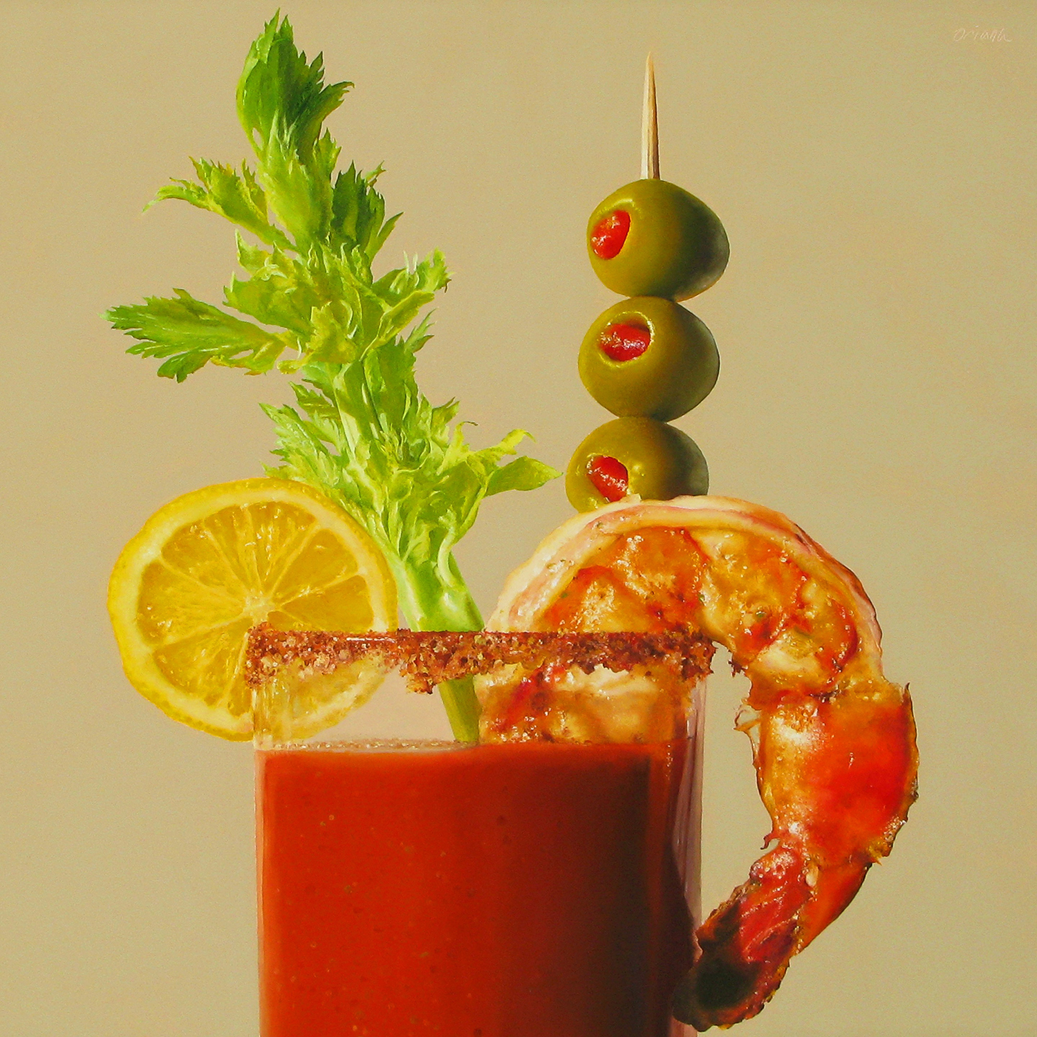  Bloody Mary  oil on panel / 16 x 16 inches  SOLD 