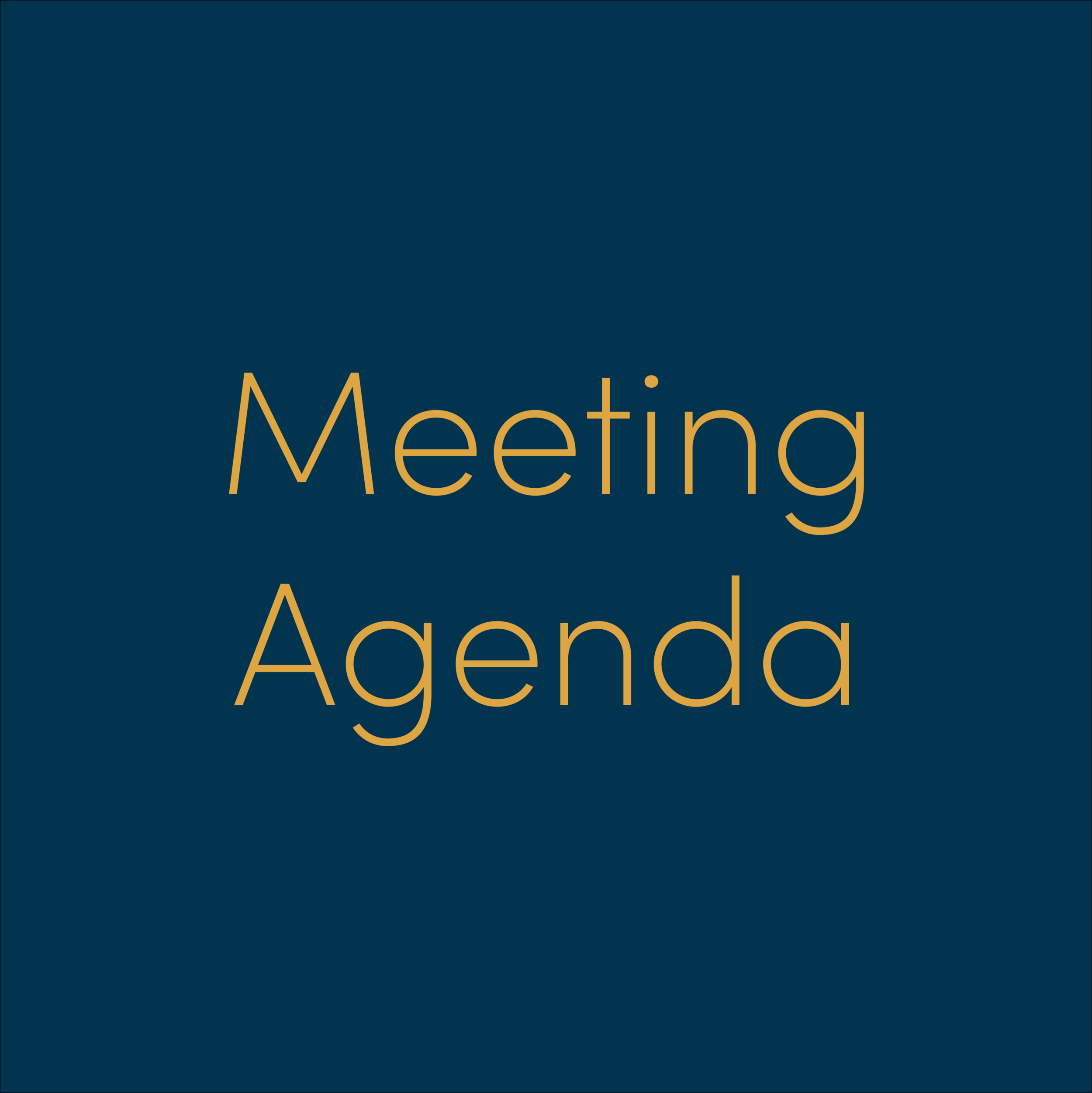 Click me to read the meeting agenda!