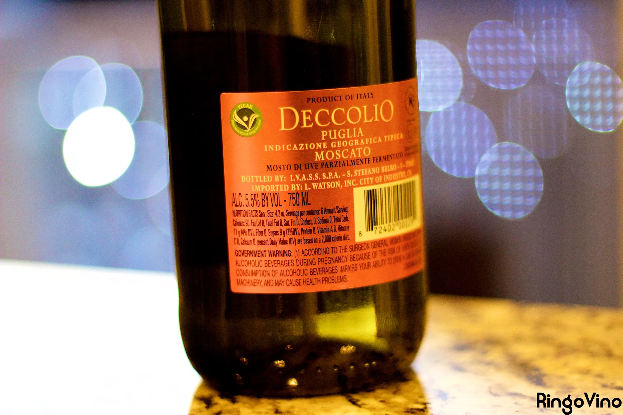 Sweet White Moscato Deccolio — RingoVino