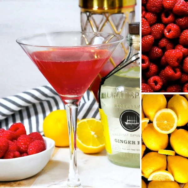 Raspberry Ginger Rumtini