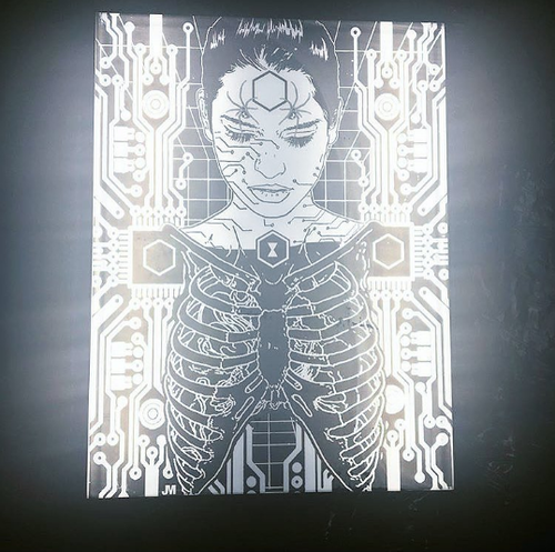 Silkscreen, Frosted Plexiglass, LED Sculpture | Satellite Art Fair | Miami FL 2017