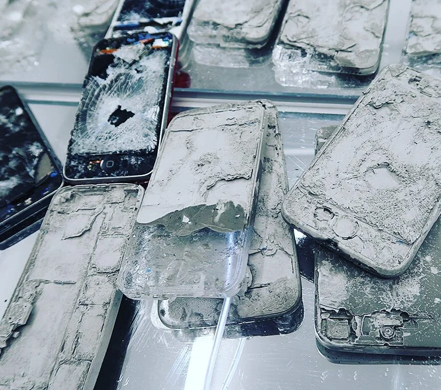 Crushed Cement, Resin Iphones | James Moore Studio | Brooklyn, NY